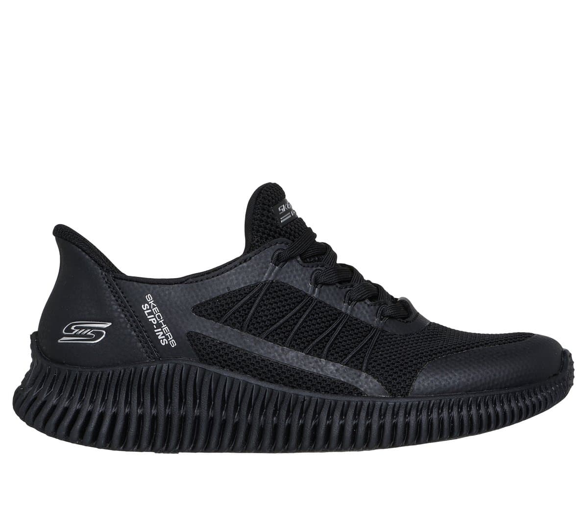 Skechers Slip-ins: BOBS Geo Lite - Divine Pace Shoes em Preto, Tamanho 35, Lavável à máquina