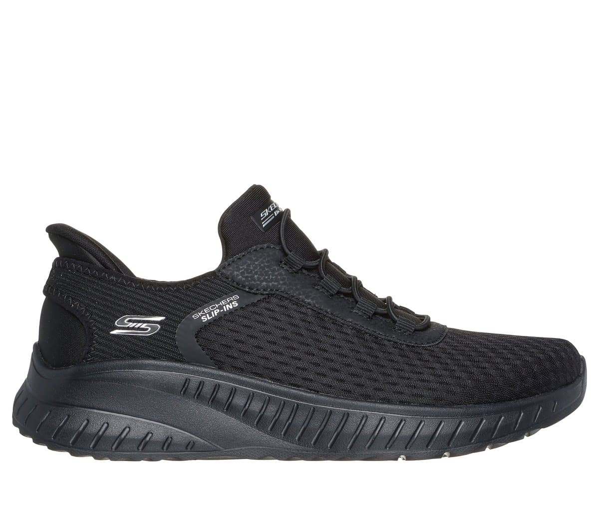 Skechers Slip-ins: BOBS Sport Squad Chaos Shoes em Preto, Tamanho 35 Wide , Vegan