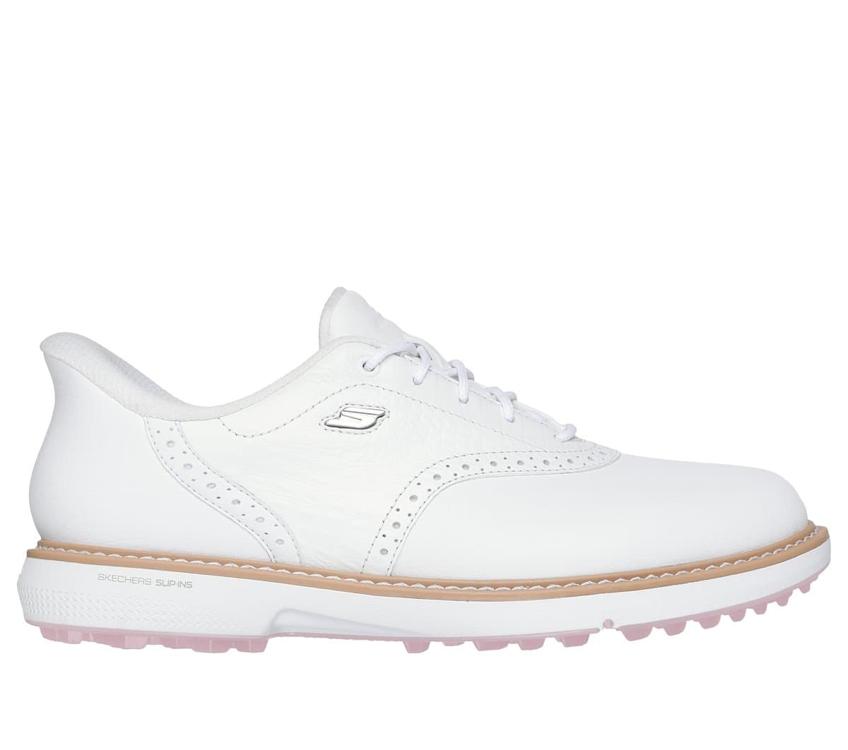 Skechers Slip-ins Waterproof: GO GOLF Prestige SL em Branco/Rosa, Tamanho 40, Arch Fit