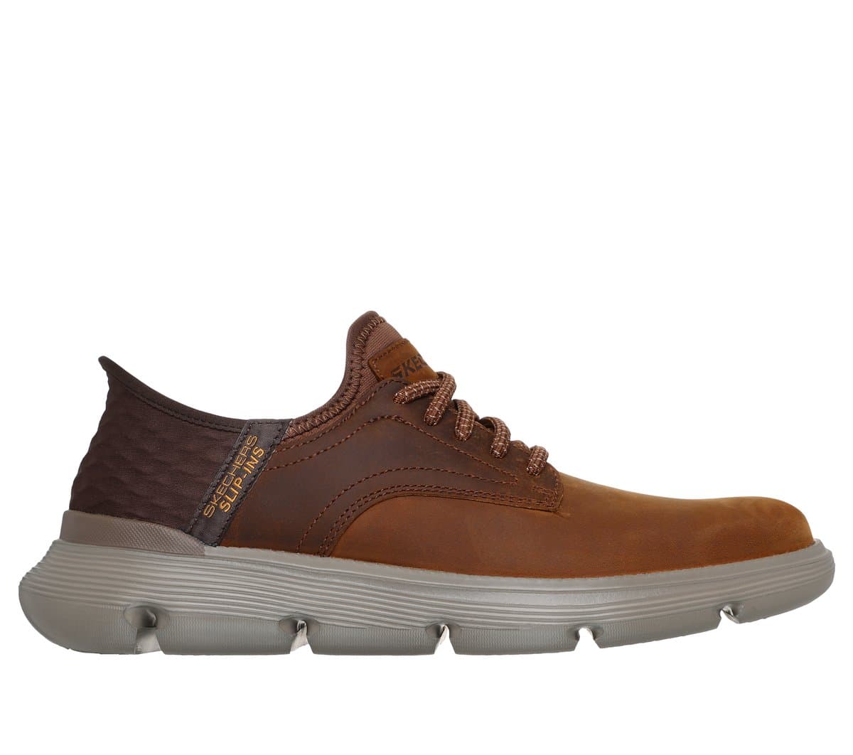 Skechers Slip-ins: Garza - Gervin Slip-On Shoes em Castanho, Tamanho 41.5 Wide