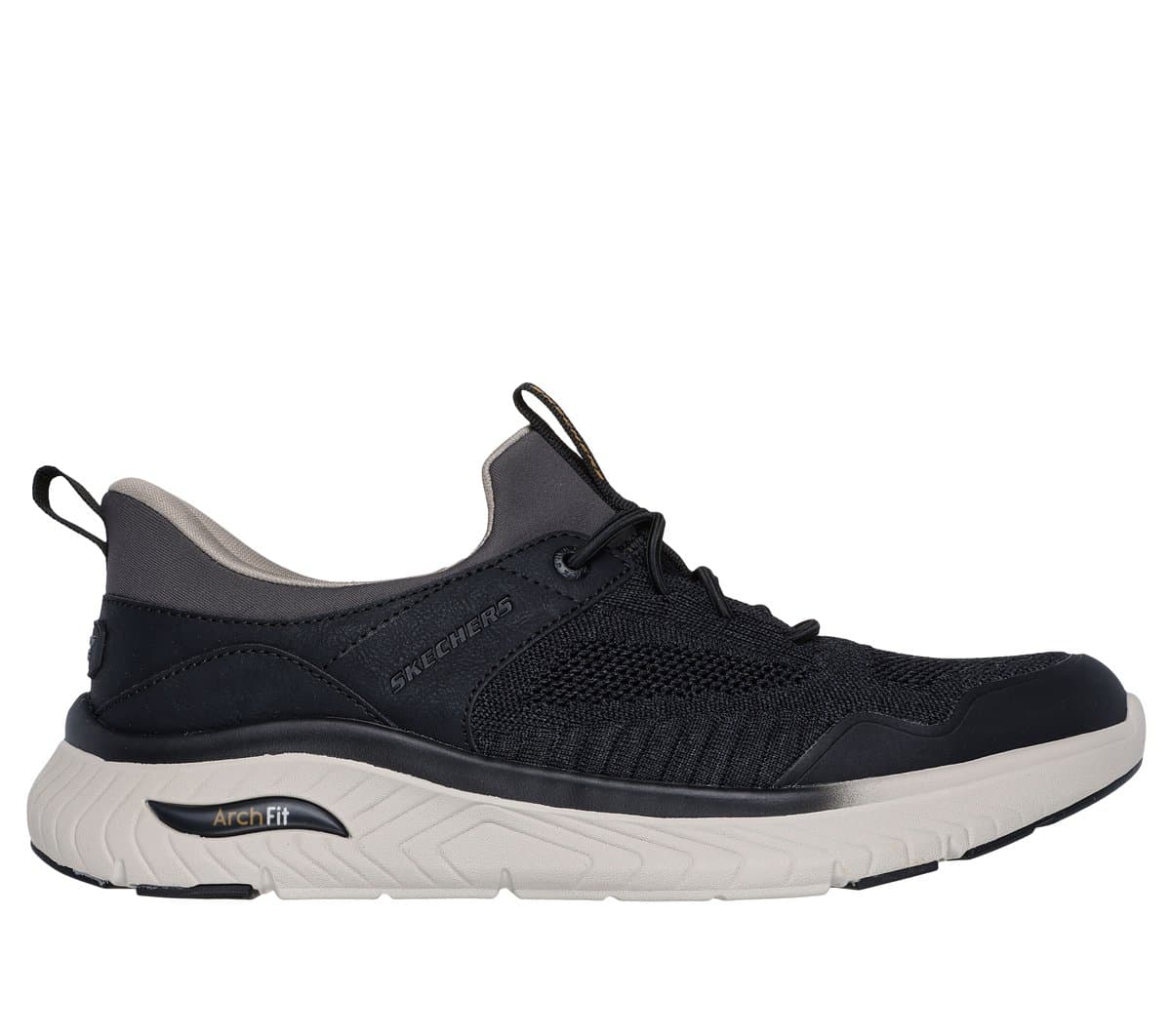 Skechers Slip-ins Relaxed Fit: Arch Fit Crosser - Emeric Shoes em Preto, Tamanho 41, Vegan