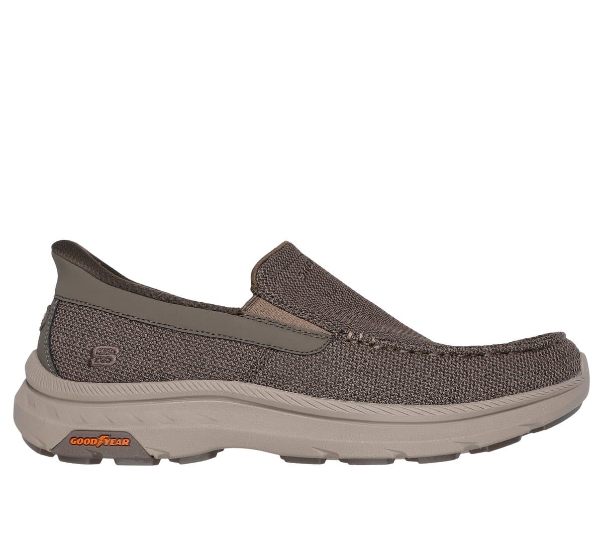 Skechers Slip-ins: Pollard - Wilfred Shoes em Taupe, Tamanho 39.5, Lavável à máquina