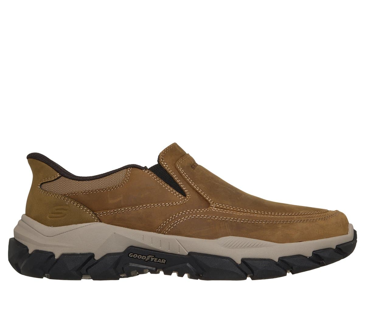 Skechers Slip-ins Relaxed Fit: Santoro - Archaic em Castanho Deserto, Tamanho 39.5