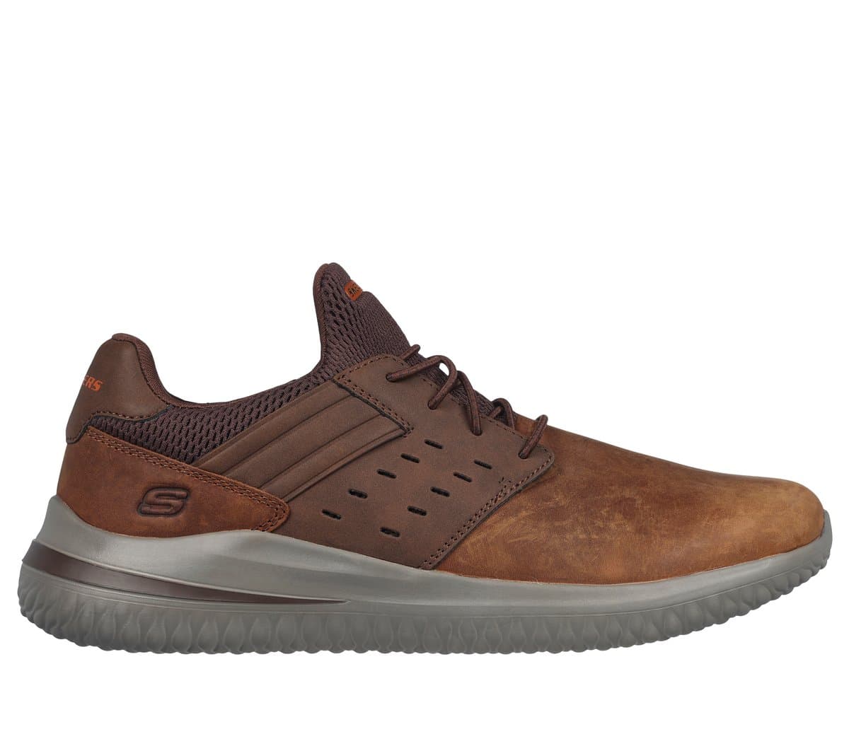 Skechers Delson 3.0 - Ezra Slip-On Shoes em Castanho, Tamanho 39.5 Wide