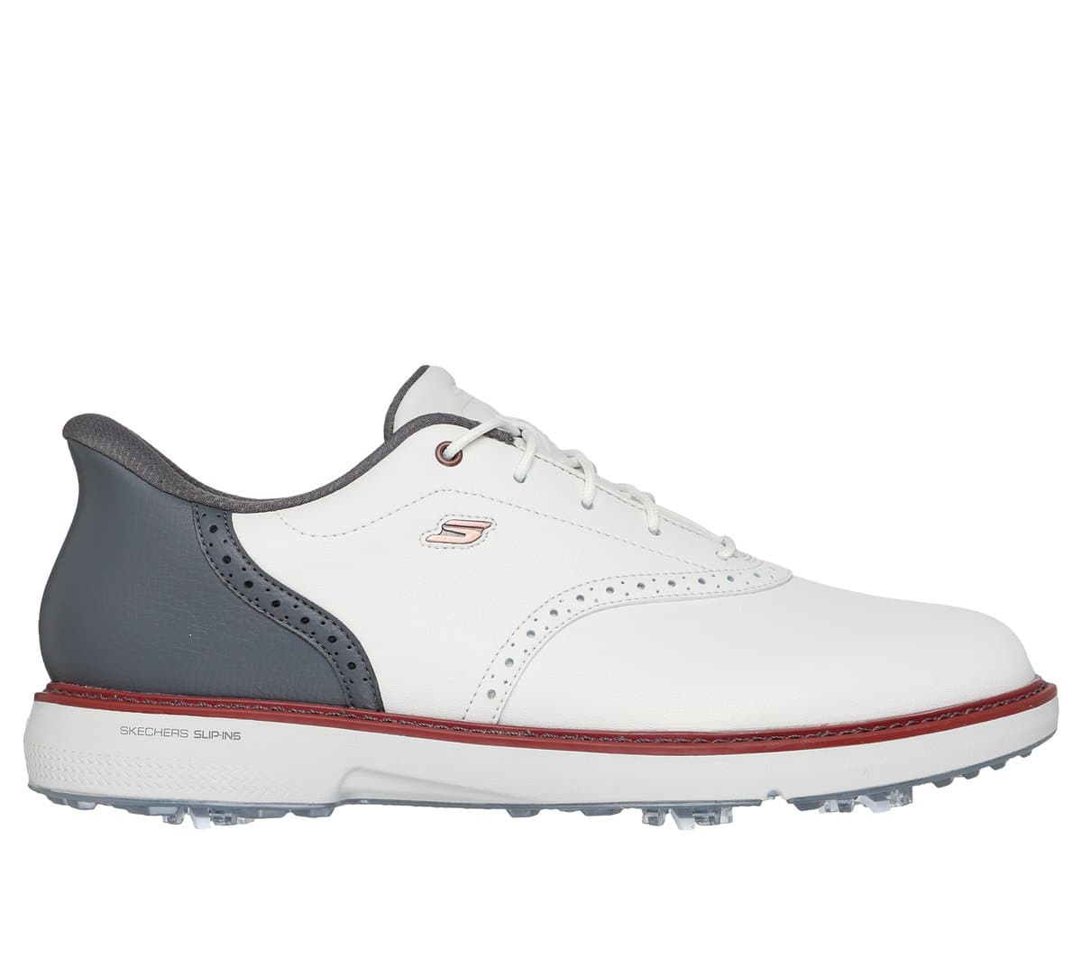 Skechers Slip-ins Waterproof: GO GOLF Prestige em Natural/Cinzento, Tamanho 40, Arch Fit