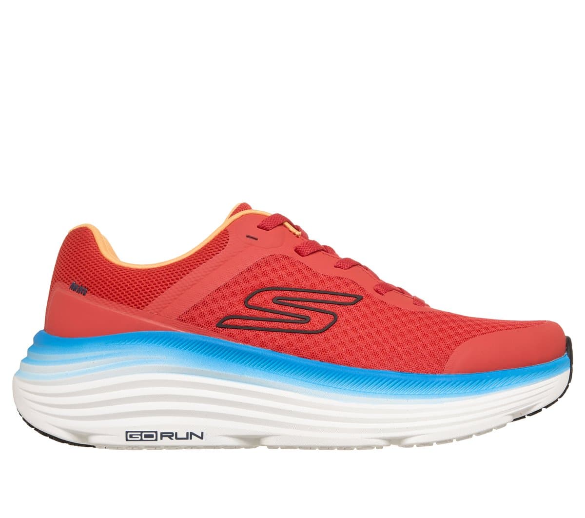 Skechers Max Cushioning Endeavour Shoes em Laranja/Azul, Tamanho 39.5, Vegan, Lavável à máquina