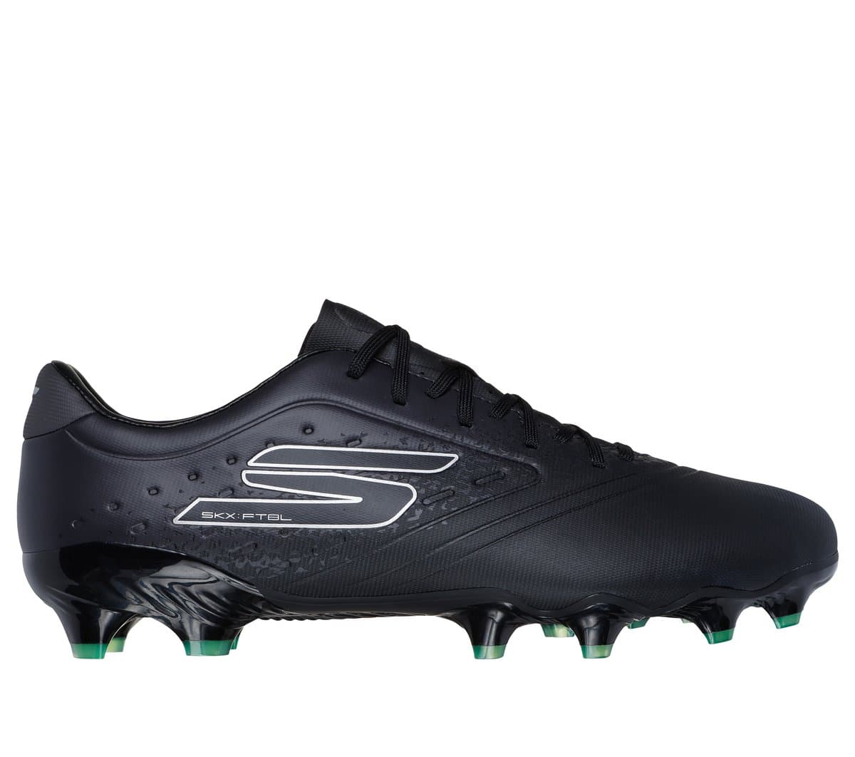 Skechers Razor 1.5 Academy FG Shoes em Preto/Prateado, Tamanho 38.5
