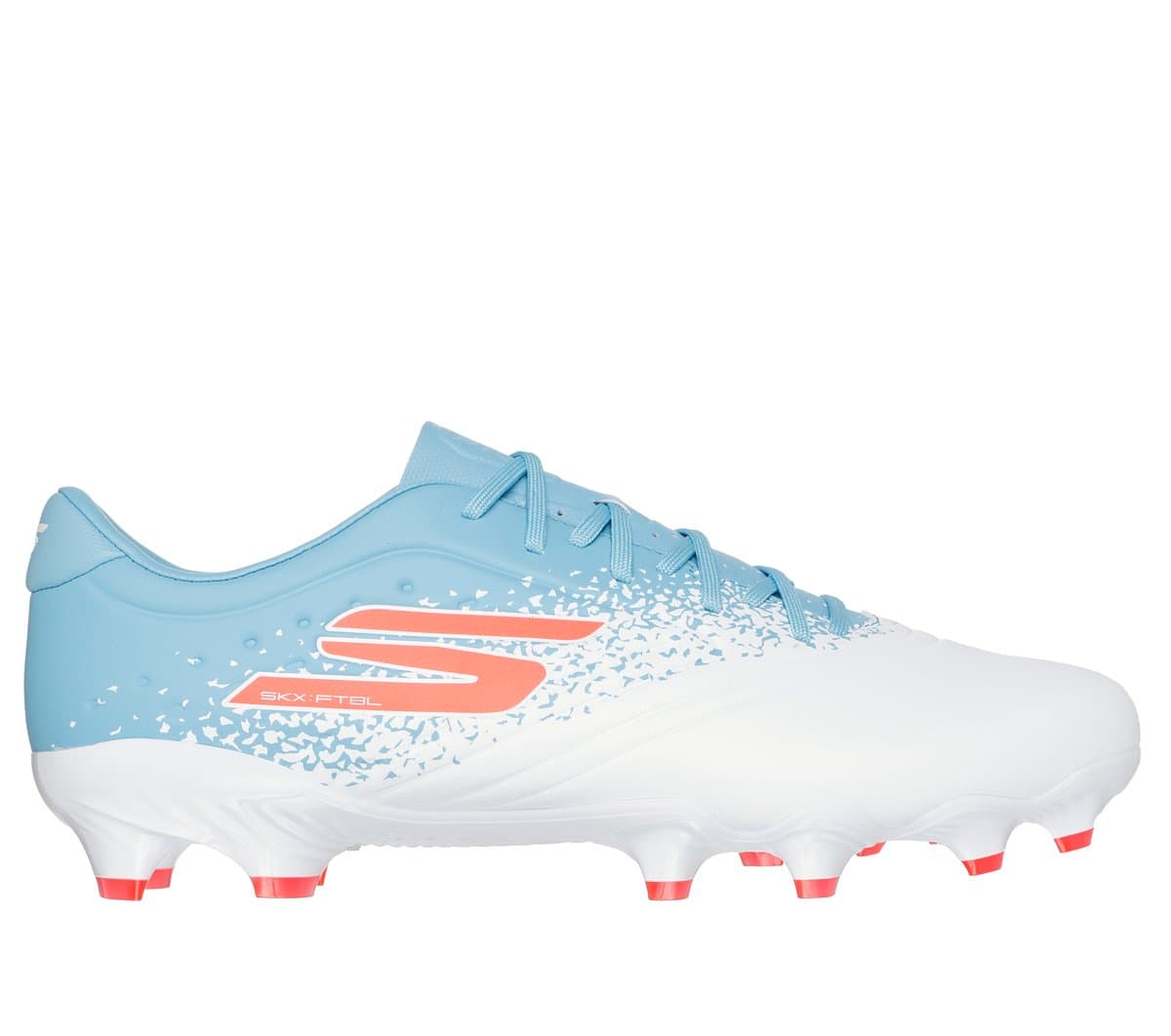 Skechers Razor 1.5 Academy FG Shoes em Branco/Turquesa, Tamanho 36.5