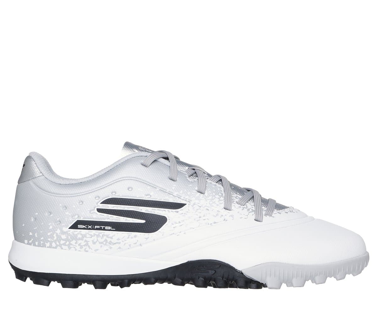 Skechers Razor 1.5 Jr Youth TF Shoes em Branco/Prateado, Tamanho 36.5
