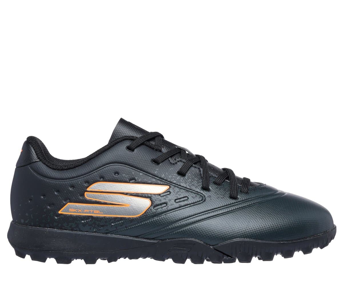 Skechers Razor 1.5 Jr Td TF Shoes em Preto/Laranja, Tamanho 30