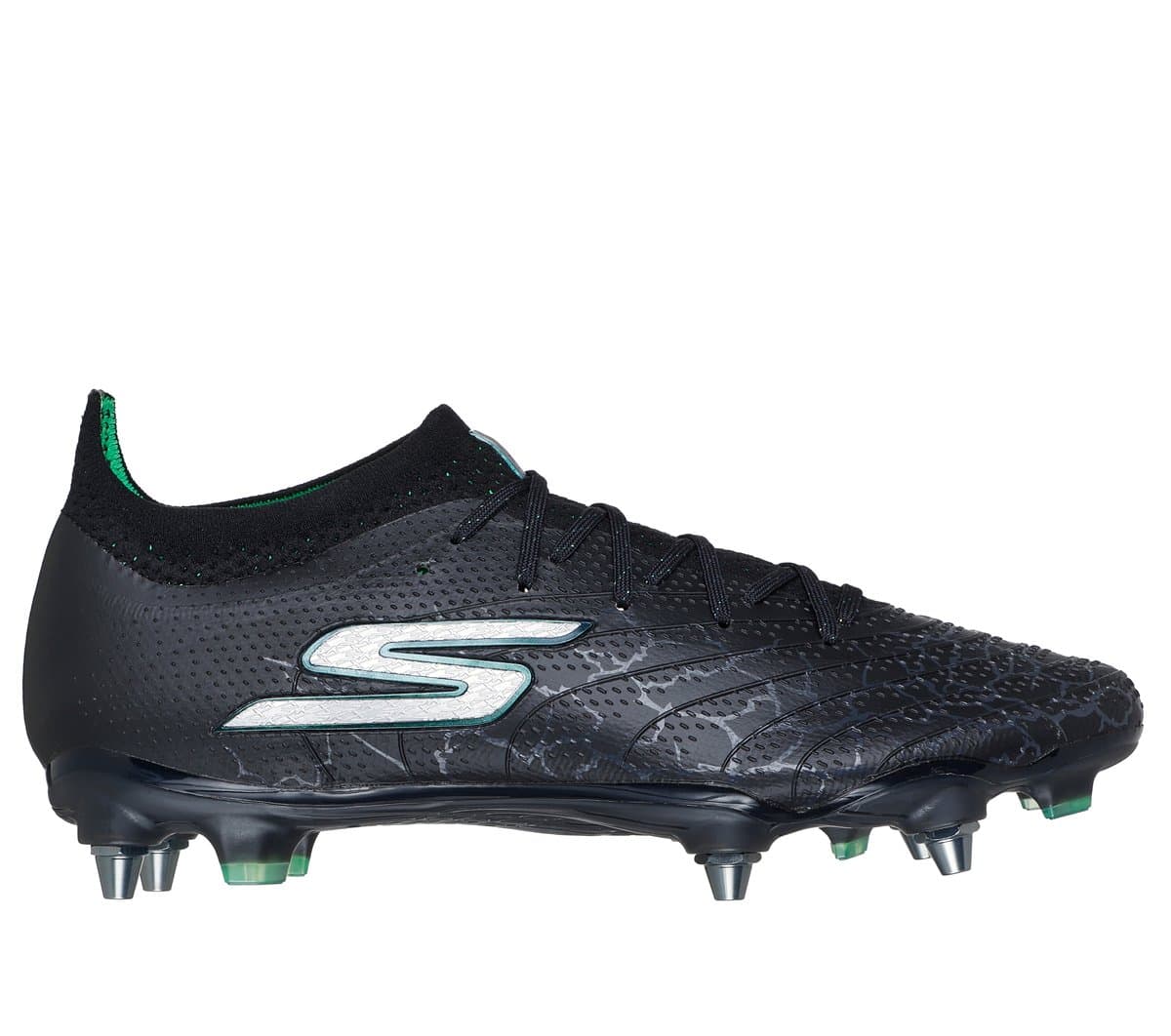 Skechers SKX_1.5 Elite SG Shoes em Preto/Prateado, Tamanho 46, Hyper Burst