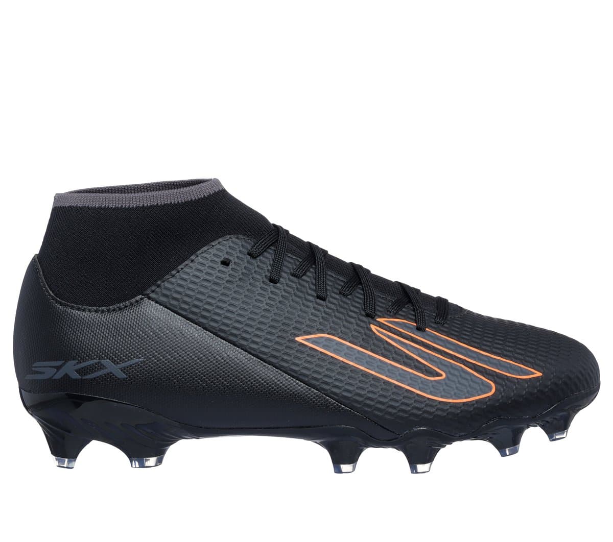 Skechers SKX_2 High Academy FG Shoes em Preto/Laranja, Tamanho 44