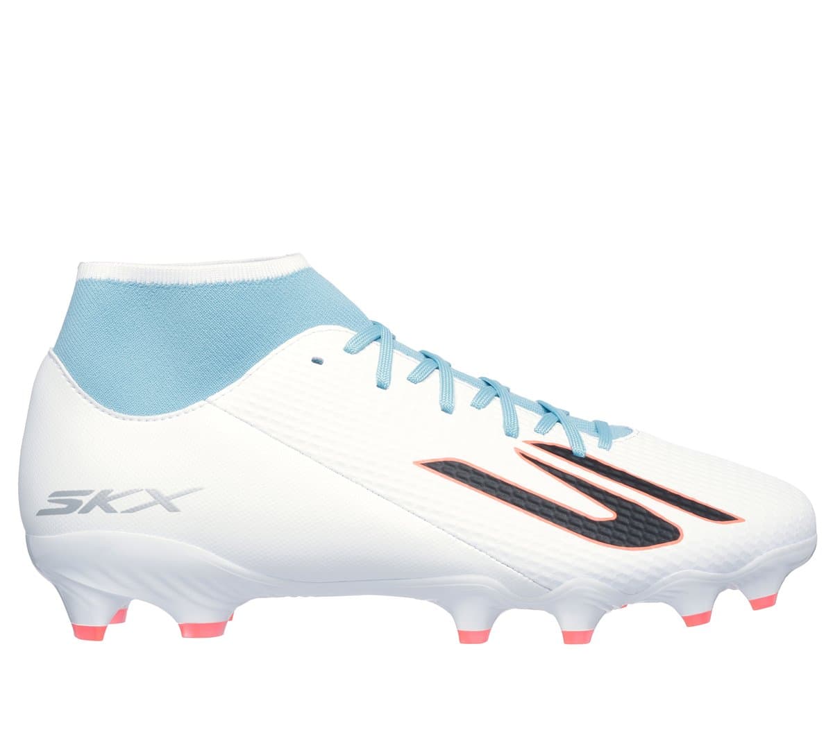 Skechers SKX_2 High Academy FG Shoes em Branco/Turquesa, Tamanho 43
