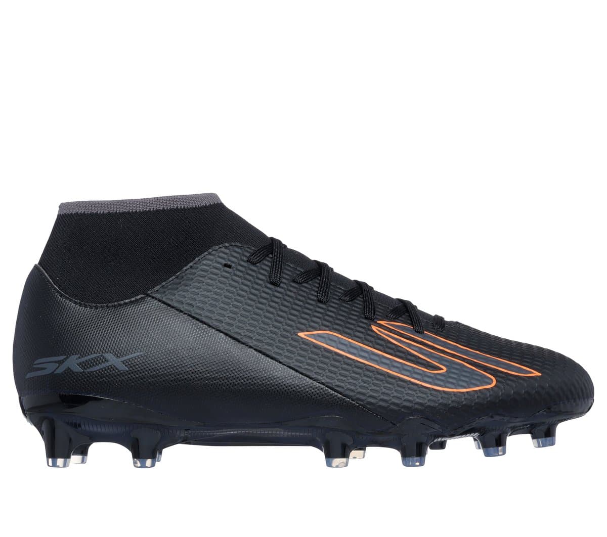 Skechers SKX_2 High Academy AG Shoes em Preto/Laranja, Tamanho 44