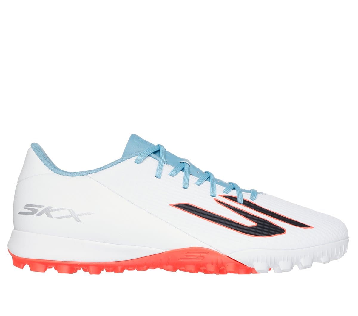 Skechers SKX_2 Academy TF Shoes em Branco/Turquesa, Tamanho 38