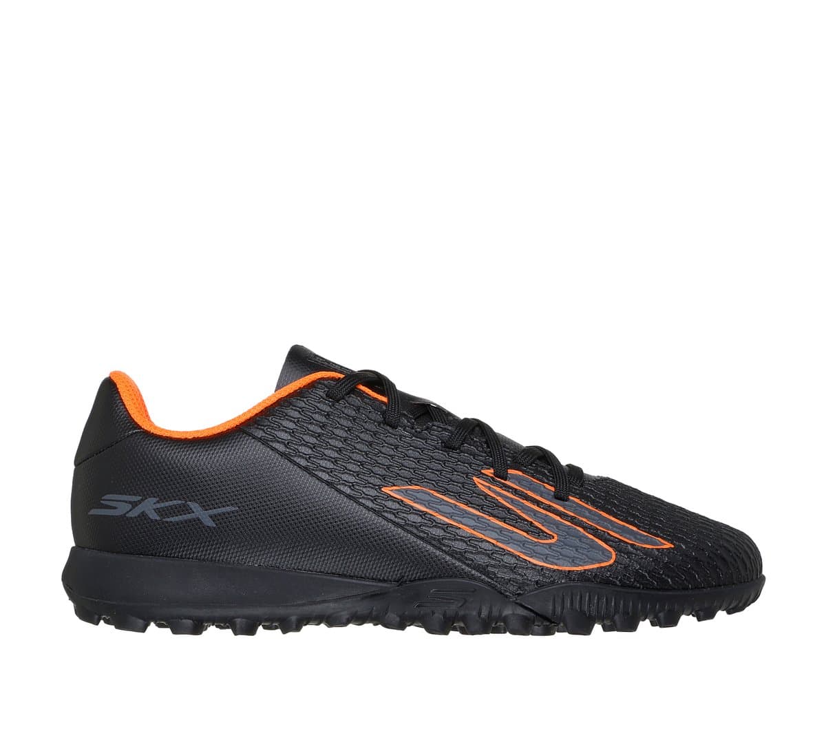 Skechers SKX_2 Jr TD TF Shoes em Preto/Laranja, Tamanho 28.5