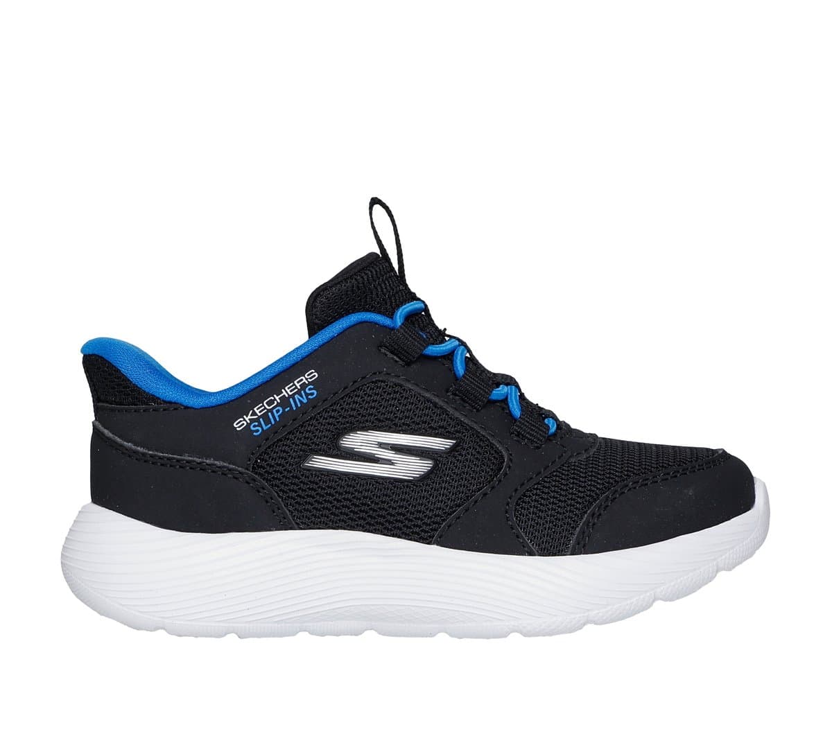 Skechers Slip-ins: Dyna-Lite - Turbo-Brisk Buddies Shoes em Preto/ Royal, Tamanho 23, Lavável à máquina