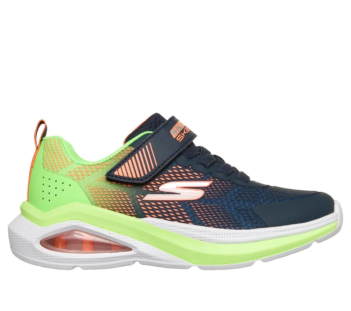 Skechers homemino Microspec Max Velocity Shoes em Navy Blue/Lima, Tamanho 33