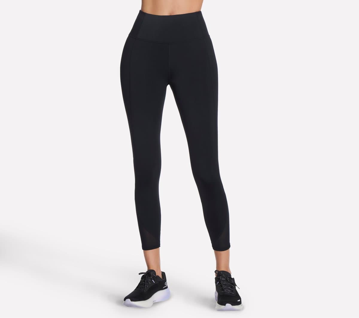 Skechers Tempo 7/8 High Waisted Legging em Preto, Tamanho Mediana