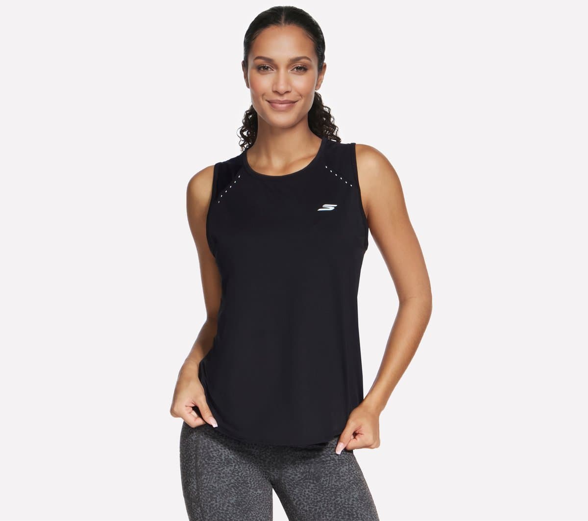 Skechers Stride Performance Tank Top em Preto, Tamanho XS