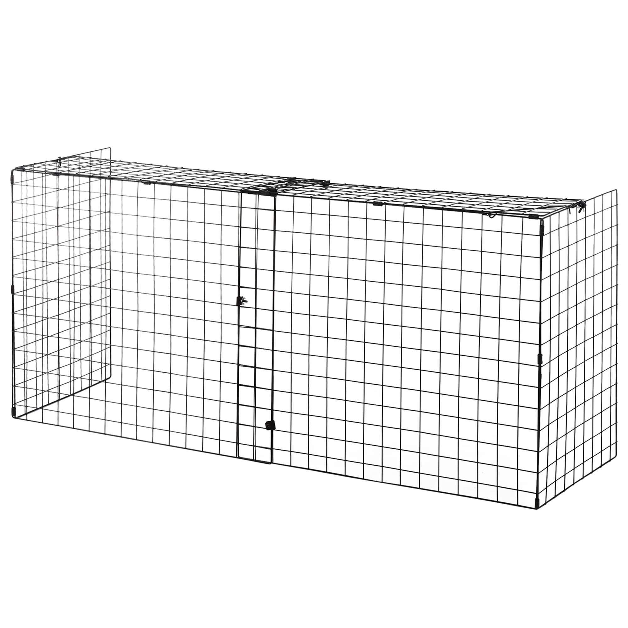 HOMCOM Protetor de Lareira com Comprimento Ajustável Barreira de Segurança para Lareira com Grade de Metal 81,5-160x44x68cm Preto   Aosom Portugal