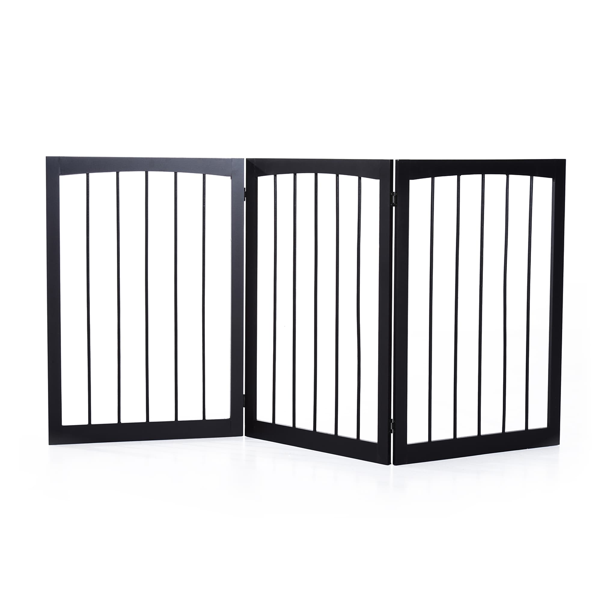 PawHut Barreira de Segurança Dobrável de 3 Painéis Portátil para Animais de Estimação 160x76 cm para Portas Escadas Corredores   Aosom Portugal