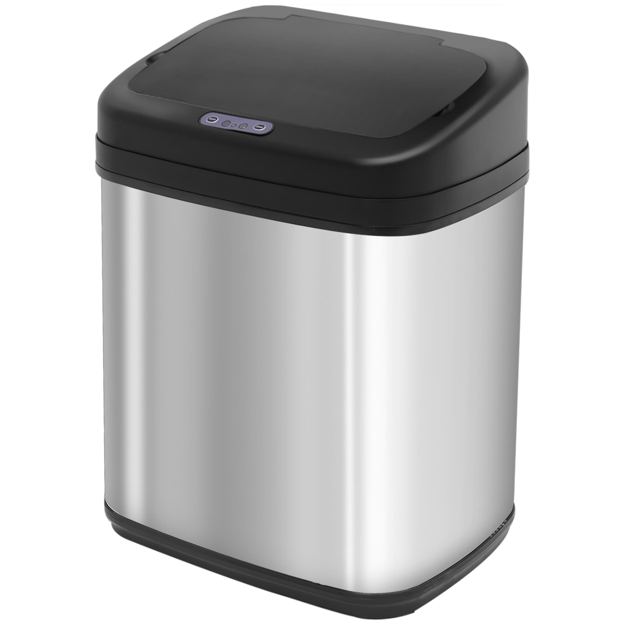 HOMCOM Balde de Lixo Automático 20L com Sensor Infravermelho Abertura Automática Cubo Amovível  33x25x42,5 cm Prata e Preto   Aosom Portugal