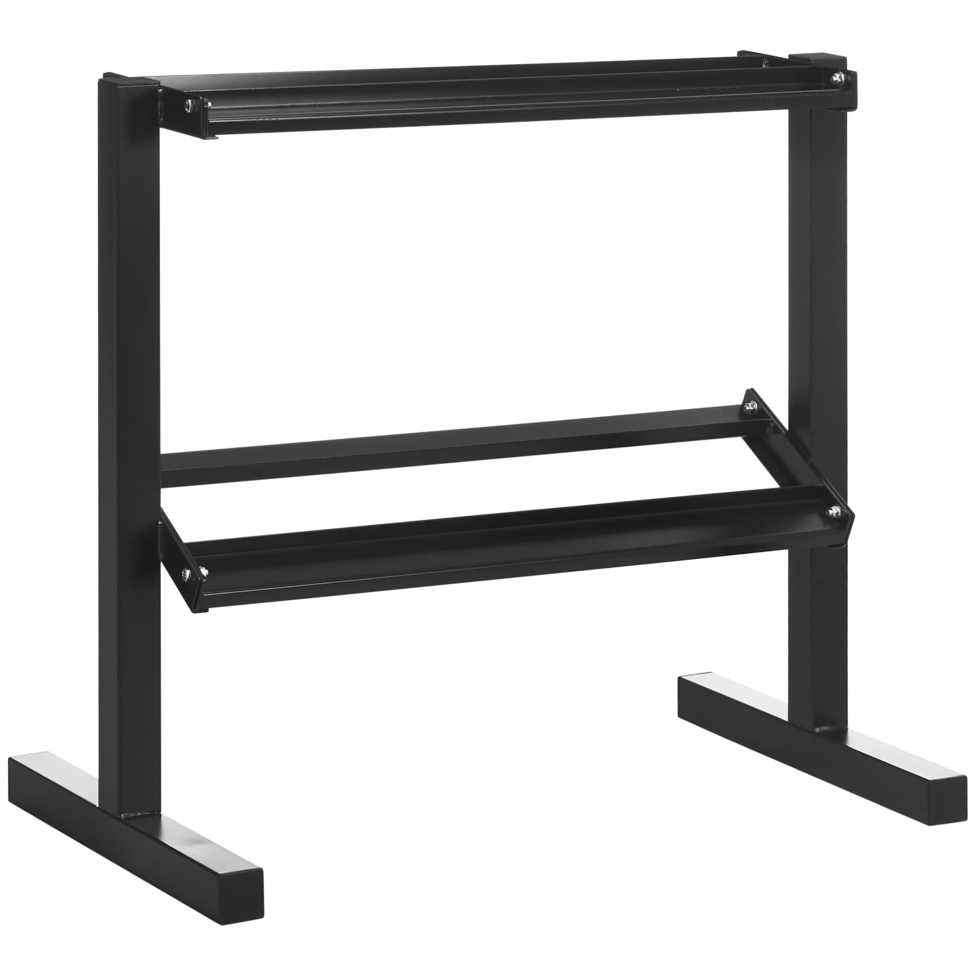 SPORTNOW Suporte para Halteres de 2 Níveis Suporte de Armazenamento para Halteres 92,5x50,5x80,5 cm Preto   Aosom Portugal