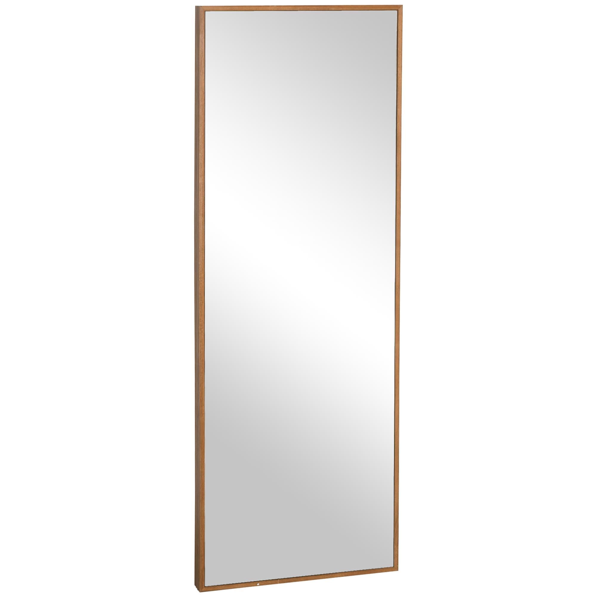 HOMCOM Espelho de Corpo Inteiro de Parede Estilo Moderno Madeira para Sala Dormitório 45x125 cm   Aosom Portugal