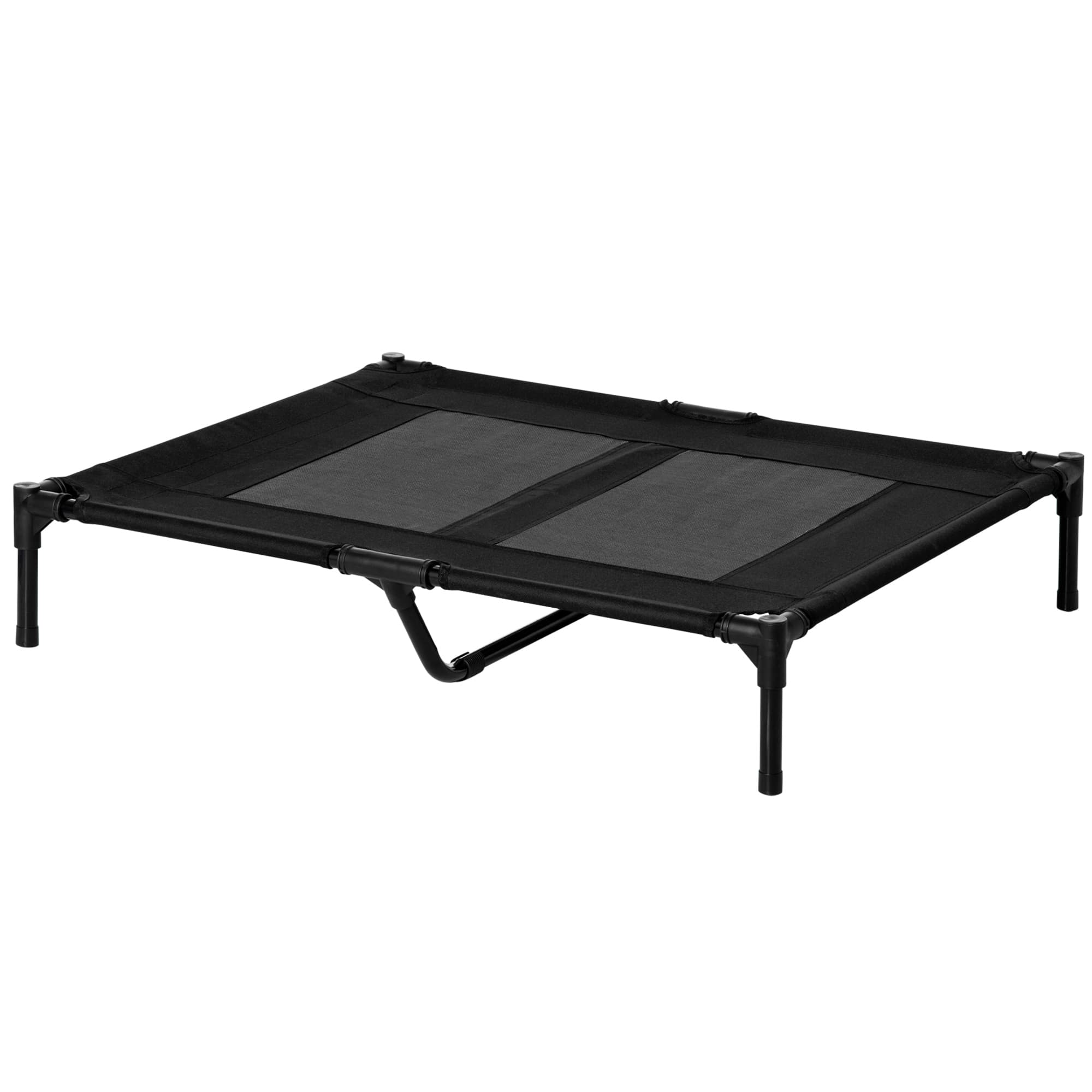 PawHut Cama Elevada Cães Animais Estimação Malha Transpirável Tecido Oxford Exterior Confortável 92x76x18 cm Preto   Aosom Portugal