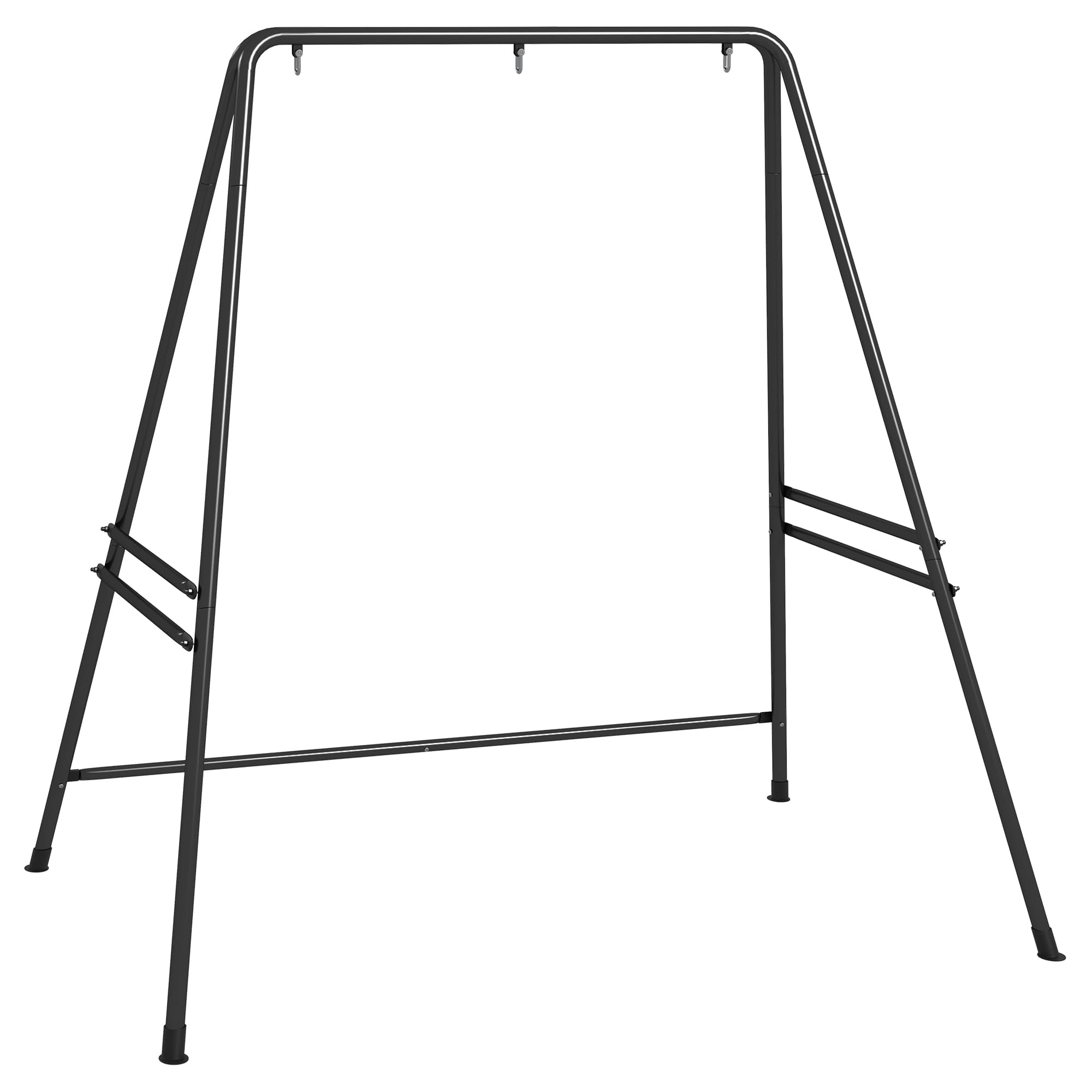 Outsunny Suporte Cadeira Suspensa 130 cm Estrutura Aço Capacidade 150 kg Pátio Jardim Preto   Aosom Portugal