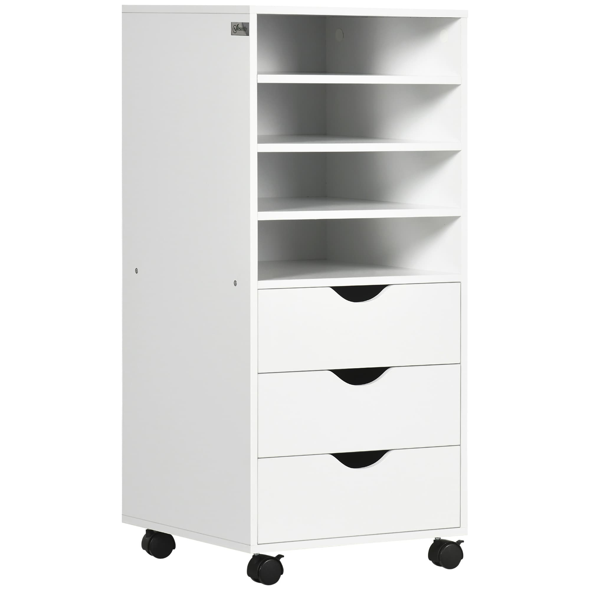 Vinsetto Móveis Auxiliares Escritório Espaço Armazenamento Organizador 40x30x83 cm Branco   Aosom Portugal