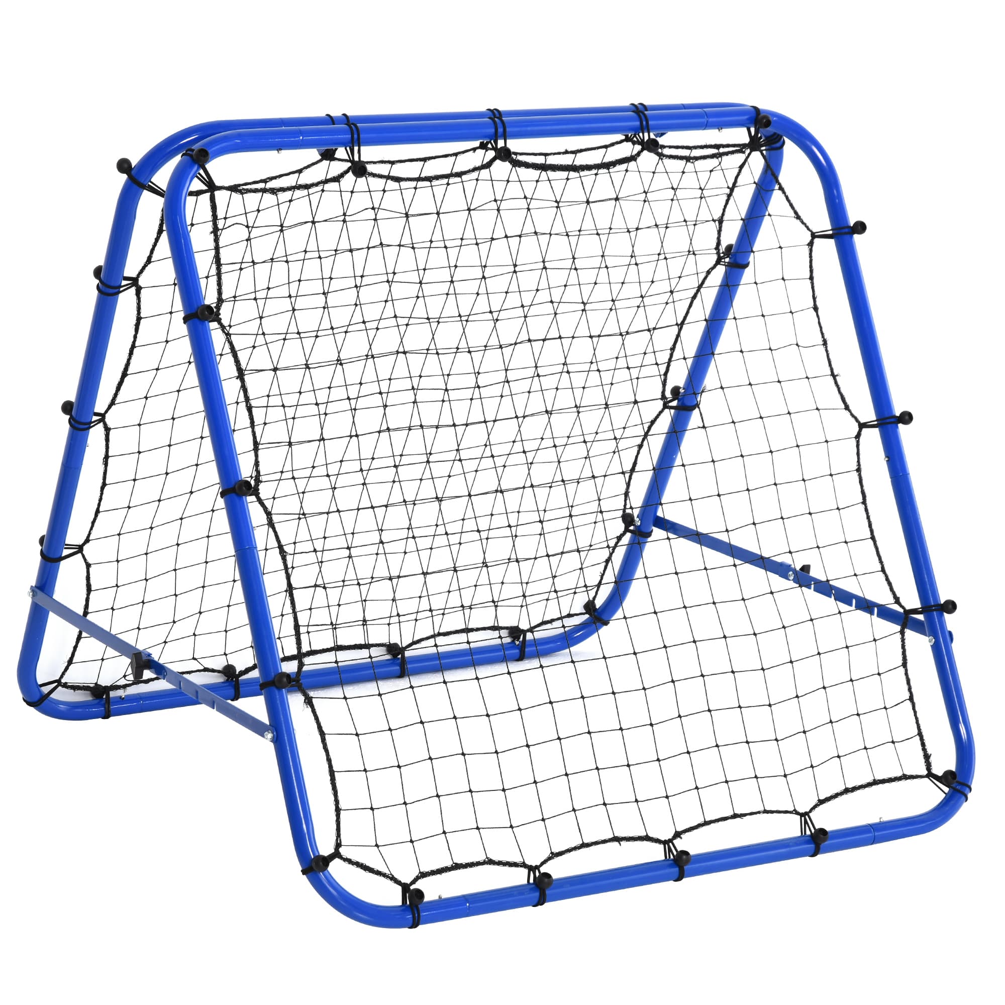 HOMCOM Rede Rebote Dobrável Treinamento Ajustável 5 Níveis  ngulo Tubo Aço Alta Qualidade 100x95x90 cm Design Moderno Azul   Aosom Portugal