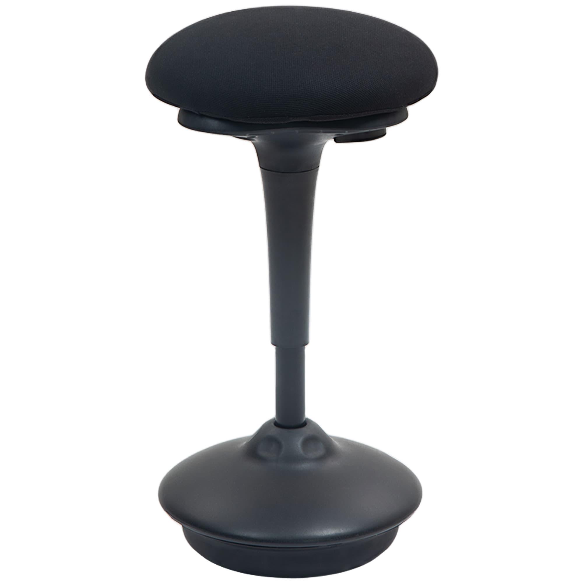 HOMCOM Banco de Escritório em Pé Banco Ergonômico Assento Giratório 360° Base Larga 36x36x70-90 cm Preto   Aosom Portugal