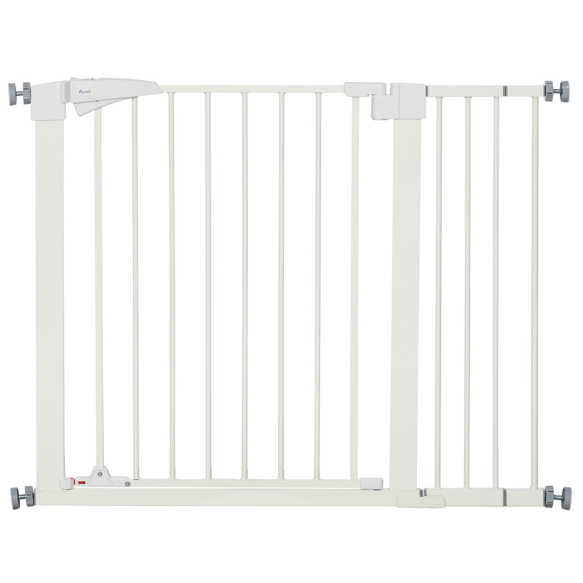 Pawhut Barreira de Segurança para Cães Animais Sem Furar com Fecho Automático Largura 76-103 cm Branco   Aosom Portugal