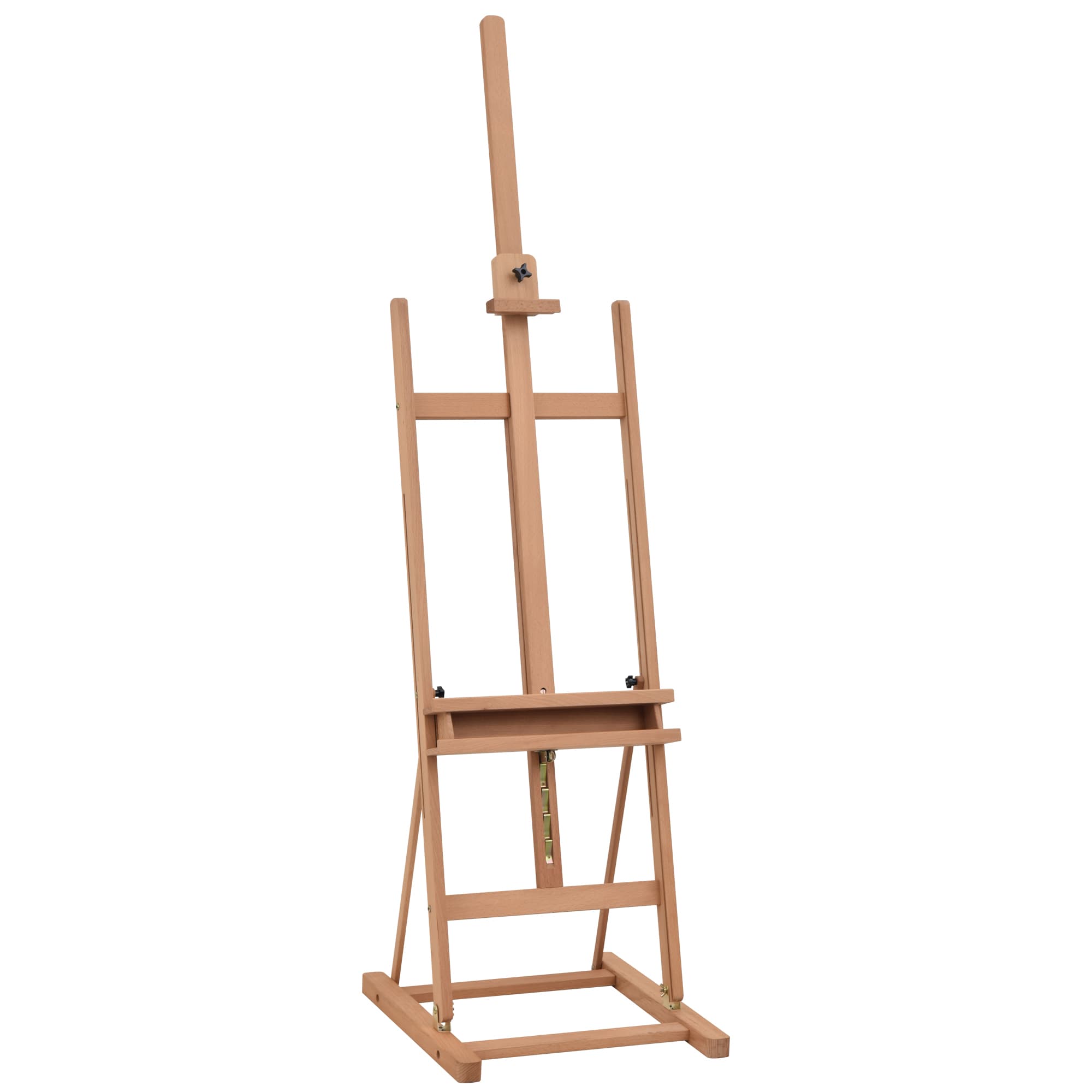 Vinsetto Cavalete em Madeira Altura Ajustável 171-230 cm Cavalete de Pintura Arrumação Inclinação Ajustável 80° Máx. Madeira Natural   Aosom