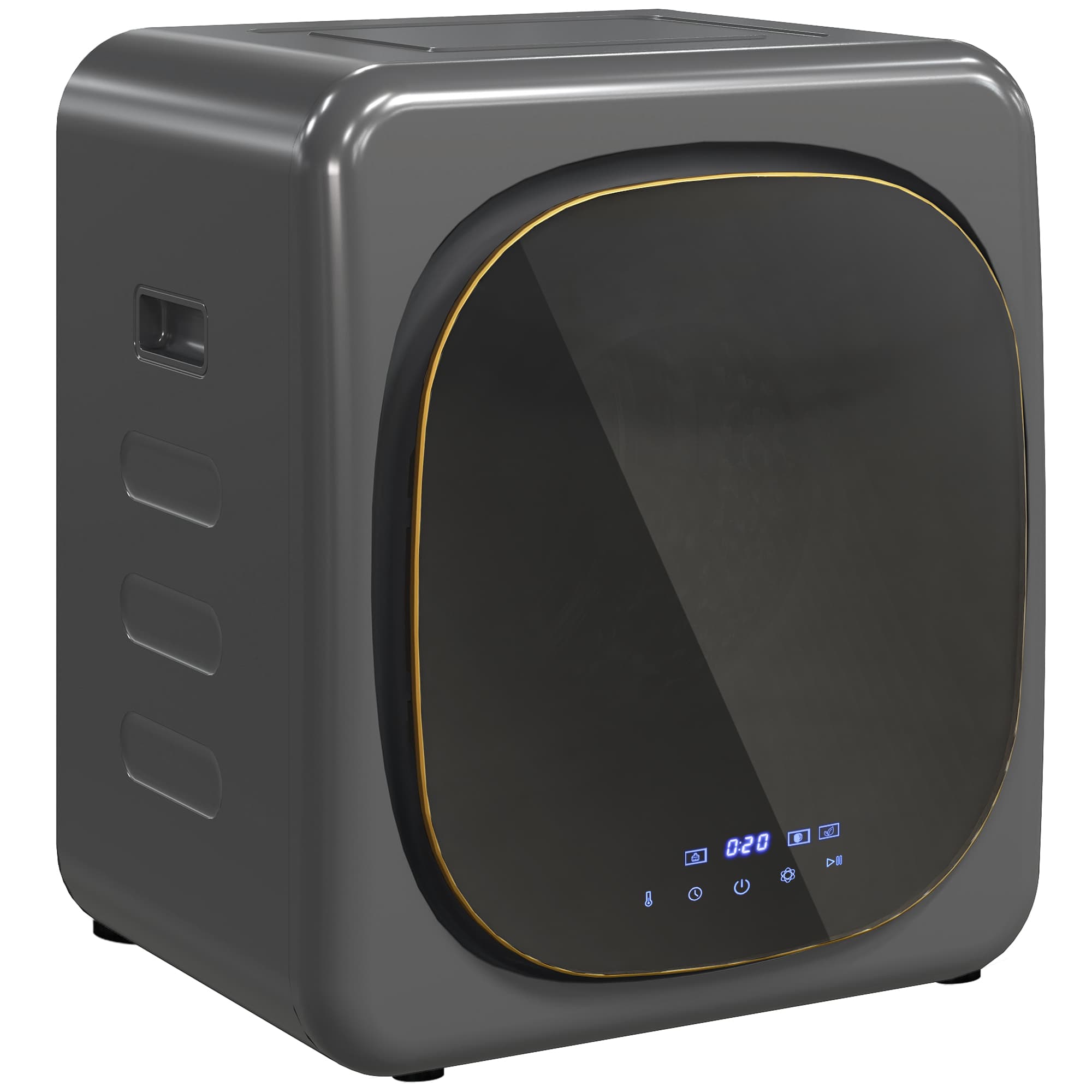 HOMCOM Secador de Roupas com desinfecção UV estilo Compacto 4 Kg de Capacidade Aço Inoxidável Cinza   Aosom Portugal
