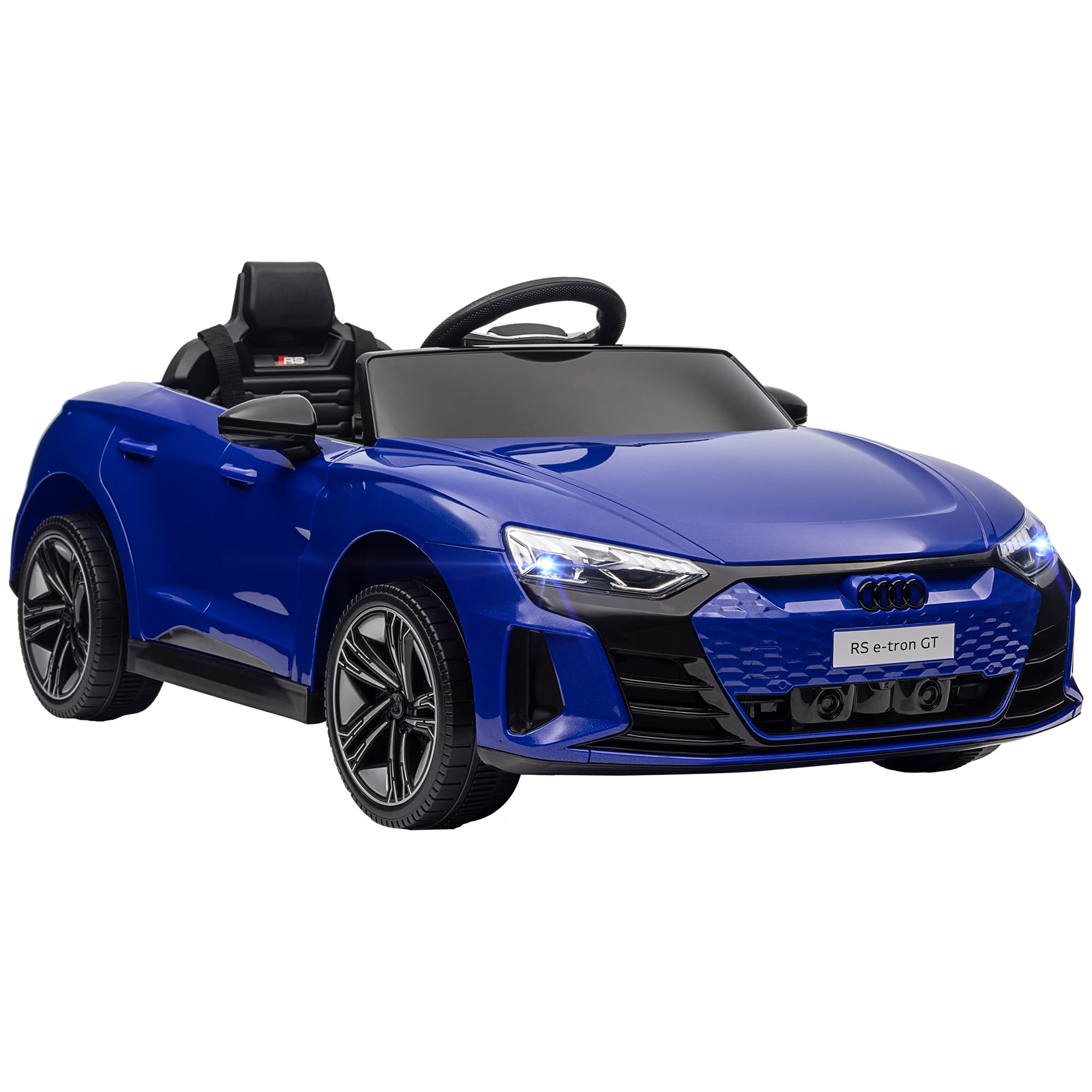 HOMCOM Carro Elétrico Infantil 12V Audi RS E-tron GT – Comando Parental, Luzes e Sons – Azul Escuro   Aosom Portugal