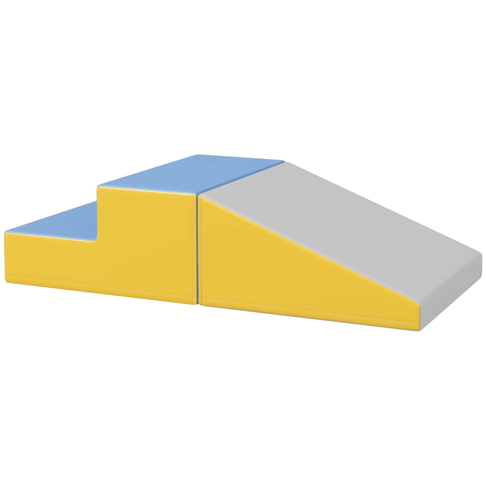 HOMCOM Conjunto de 2 Blocos de Espuma para Crianças 2 Blocos Gigantes de Espuma 50x50x25 cm Multicolorido   Aosom Portugal
