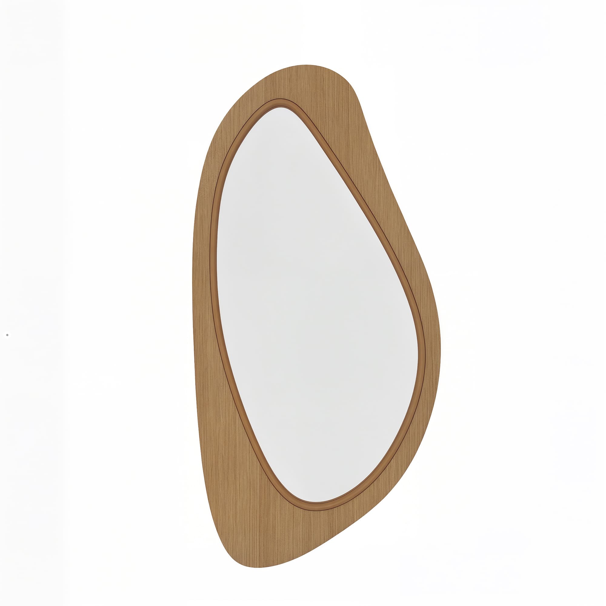 HOMCOM Espelho de Parede com Moldura de Folheado de Pinho para Quarto e Sala de Estar, 91,5 x 45 x 3 cm, Madeira natural   Aosom Portugal