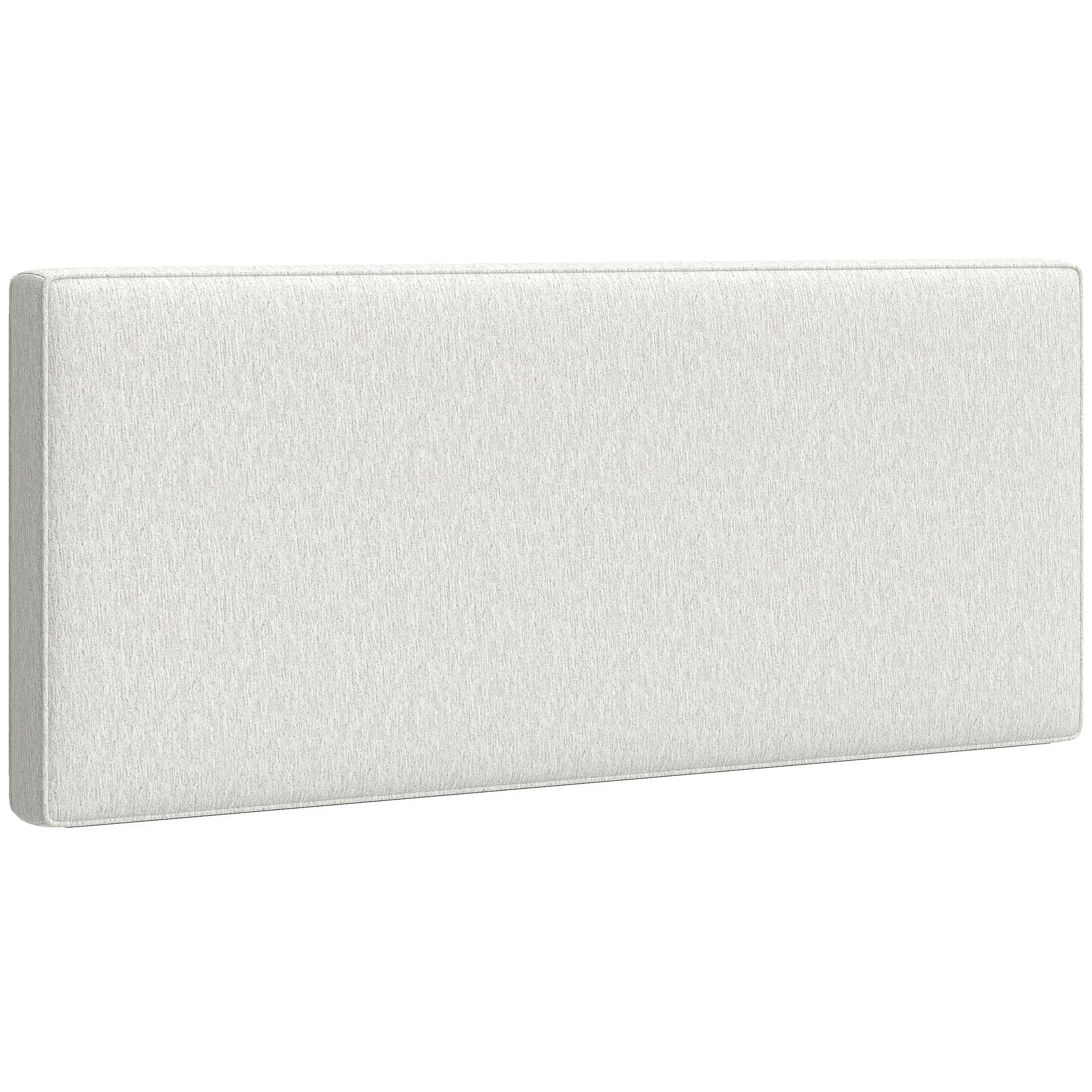 HOMCOM Cabeceira mural em linho, 140 x 60 cm, cabeceira suspensa acolchoada para quarto, creme   Aosom Portugal