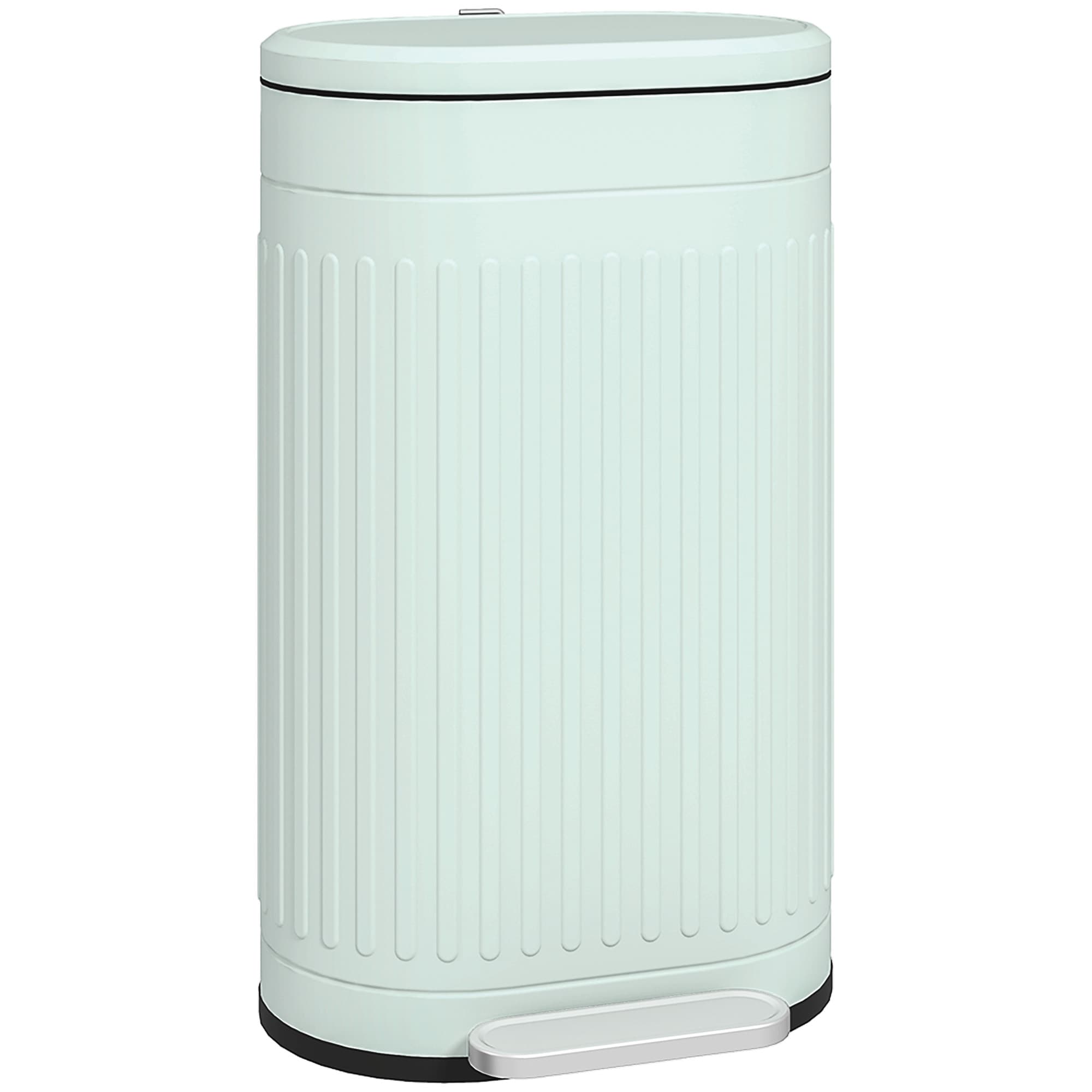 HOMCOM Lixeira 30 L com Pedal, Tampa, Balde Interno Removível, Função de Fecho Suave 36,5 x 31,2 x 60,8 cm, Verde   Aosom Portugal