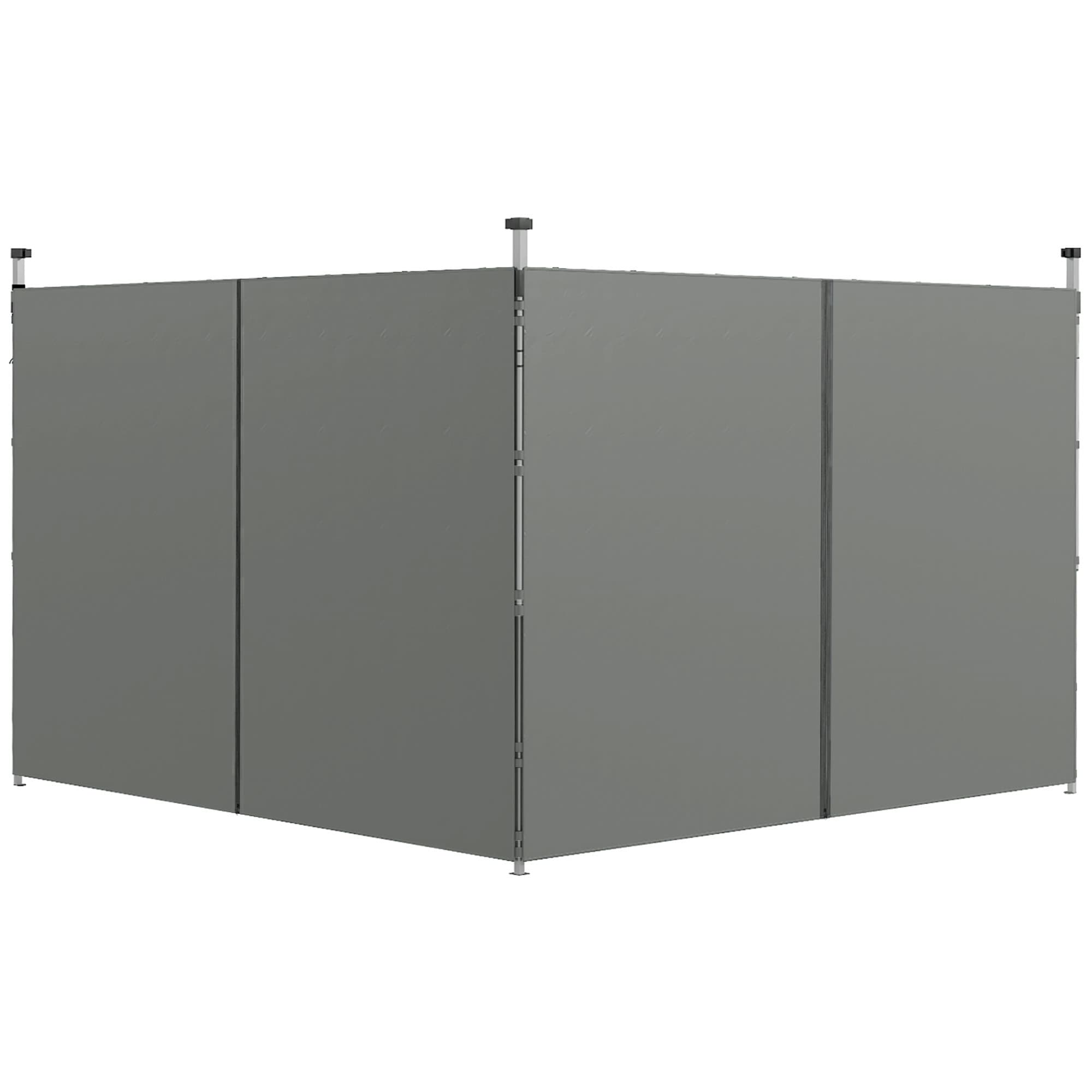 Outsunny Painéis laterais de reposição Barnum painéis laterais para gazebo 3 x 3 ou 3 x 6 m 2 peças cinzento escuro   Aosom Portugal