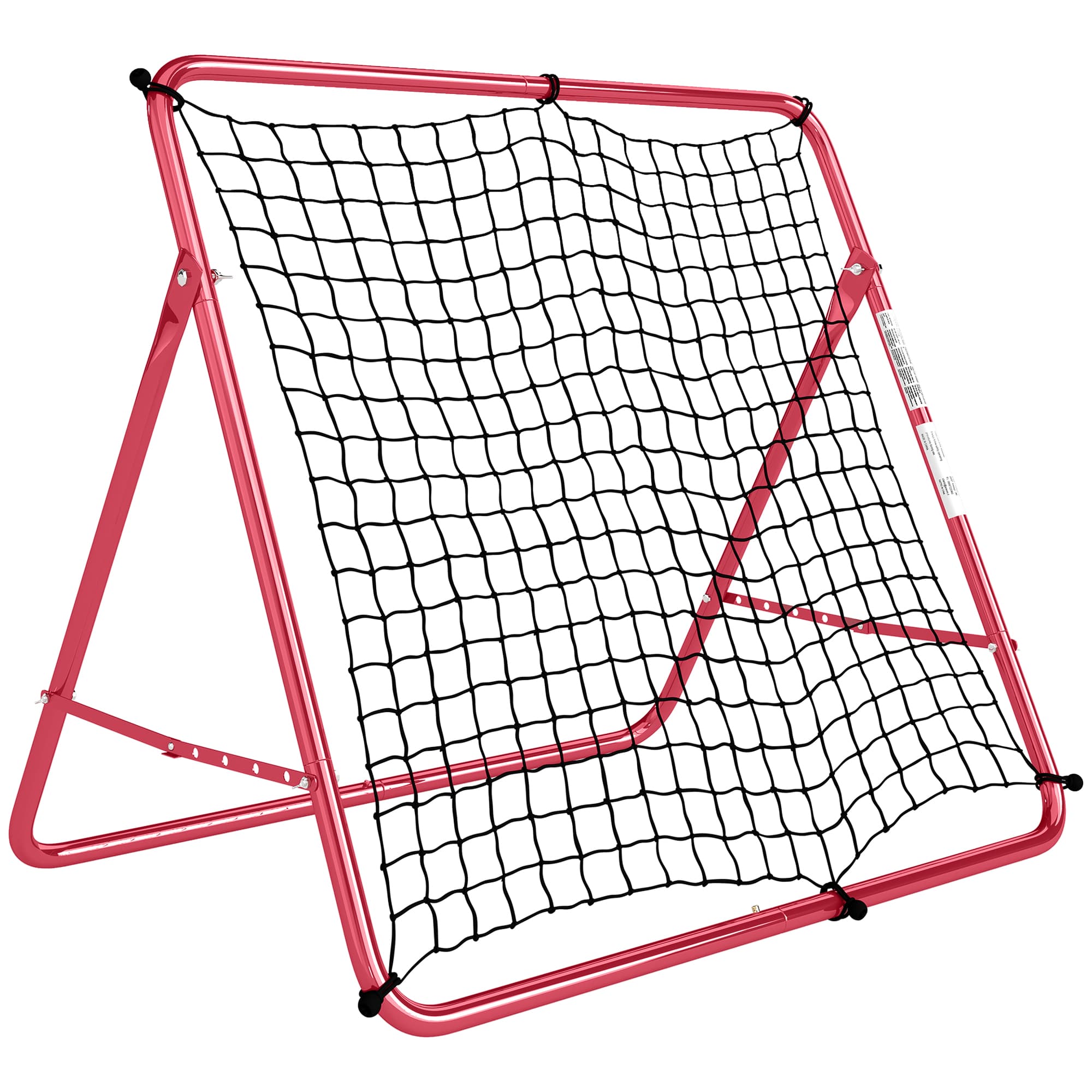 SPORTNOW Rede de Rebate Portátil para Futebol, 5  ngulos Ajustáveis em Aço e Nylon de Dupla Camada, 103x72x89cm, Vermelho   Aosom Portugal