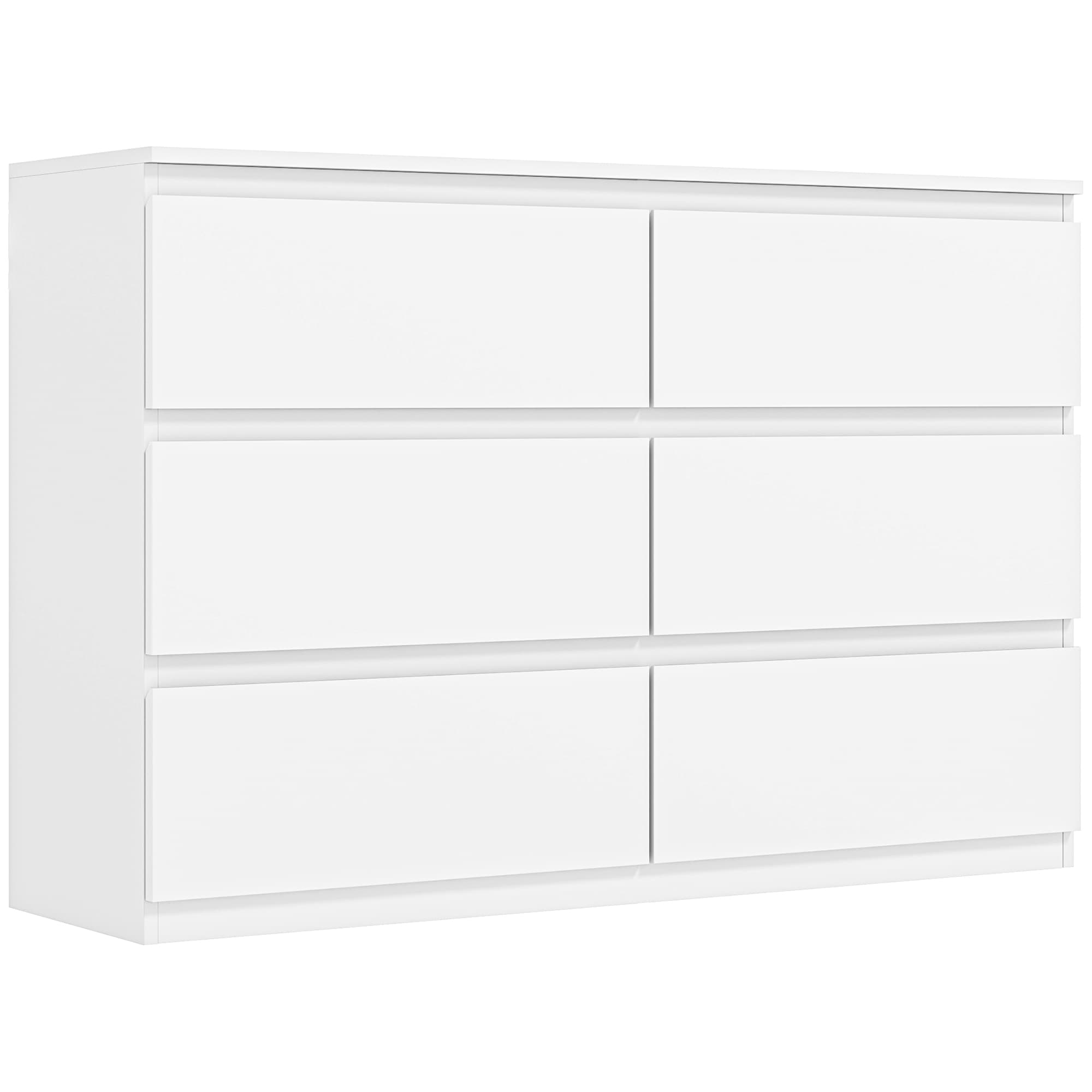 HOMCOM Cômoda com 3 Gavetas, Mobiliário de Armazenamento Moderno para o Quarto, Branco   Aosom Portugal