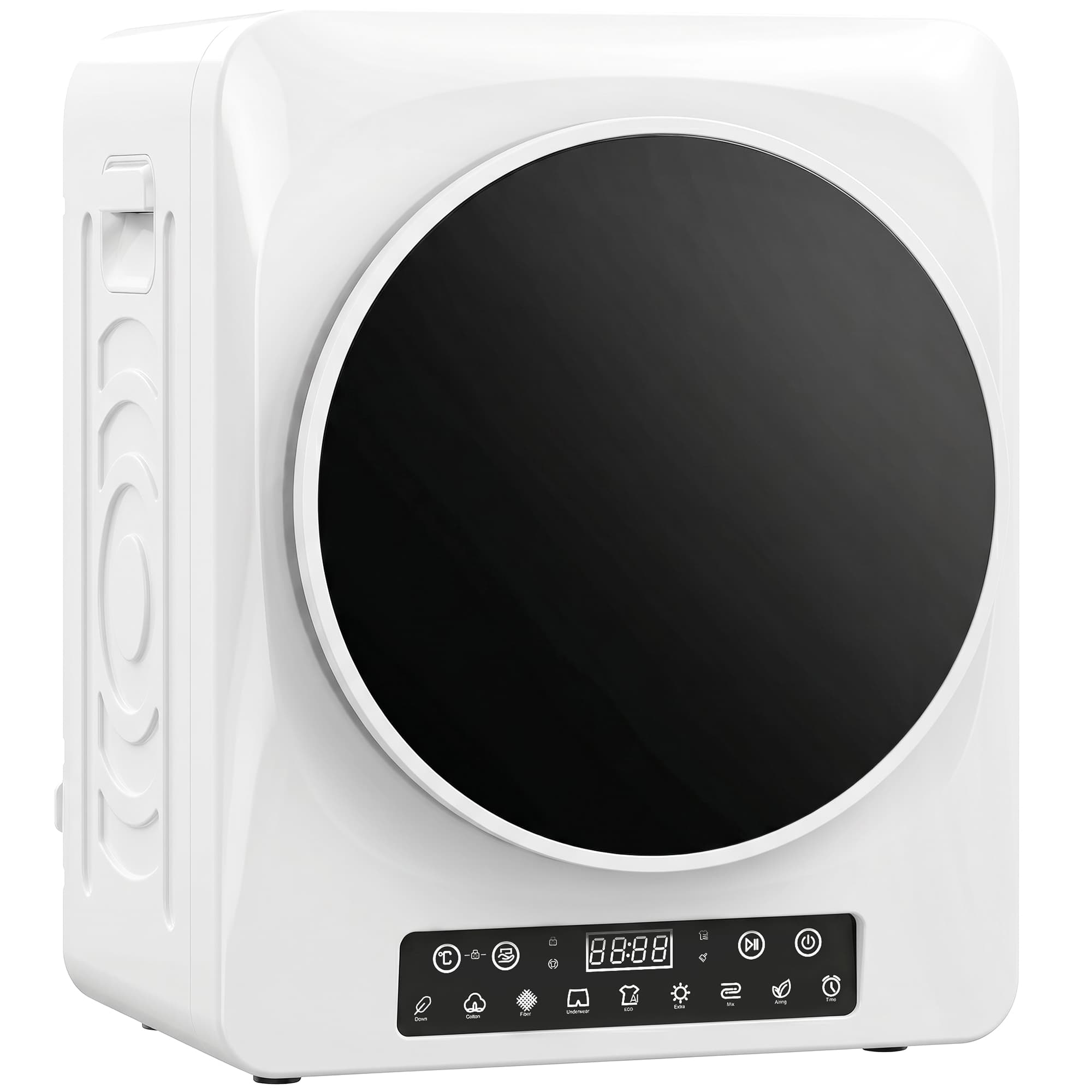 HOMCOM Secador compacto de exaustão 1000 W com modos Extra Seco & ECO, ajustes de temporizador e temperatura, Branco   Aosom Portugal