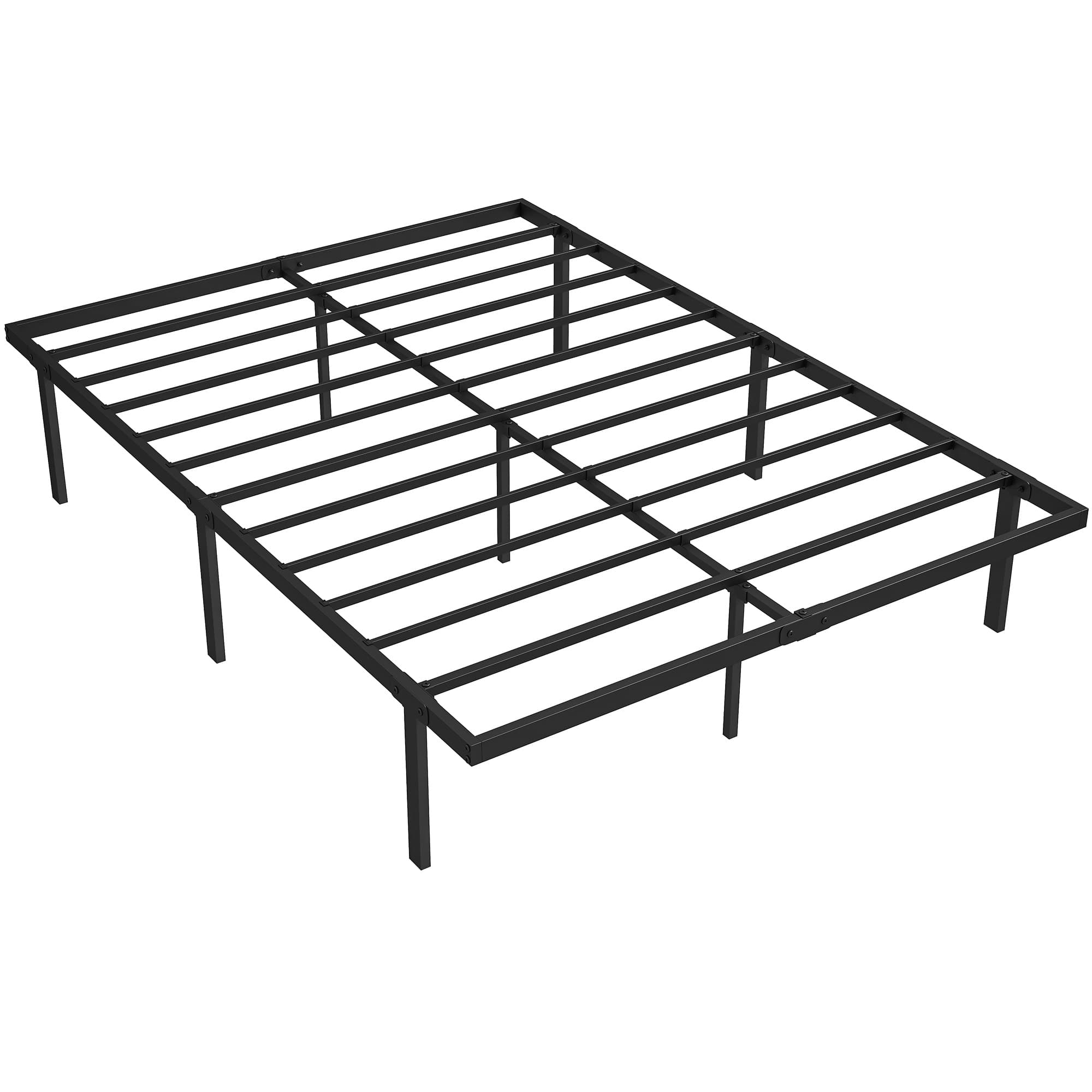 HOMCOM Estrado com Armazenamento sob a Cama, Estrutura Metálica com Ripas, sem necessidade de Boxspring, 140 x 200 cm   Aosom Portugal