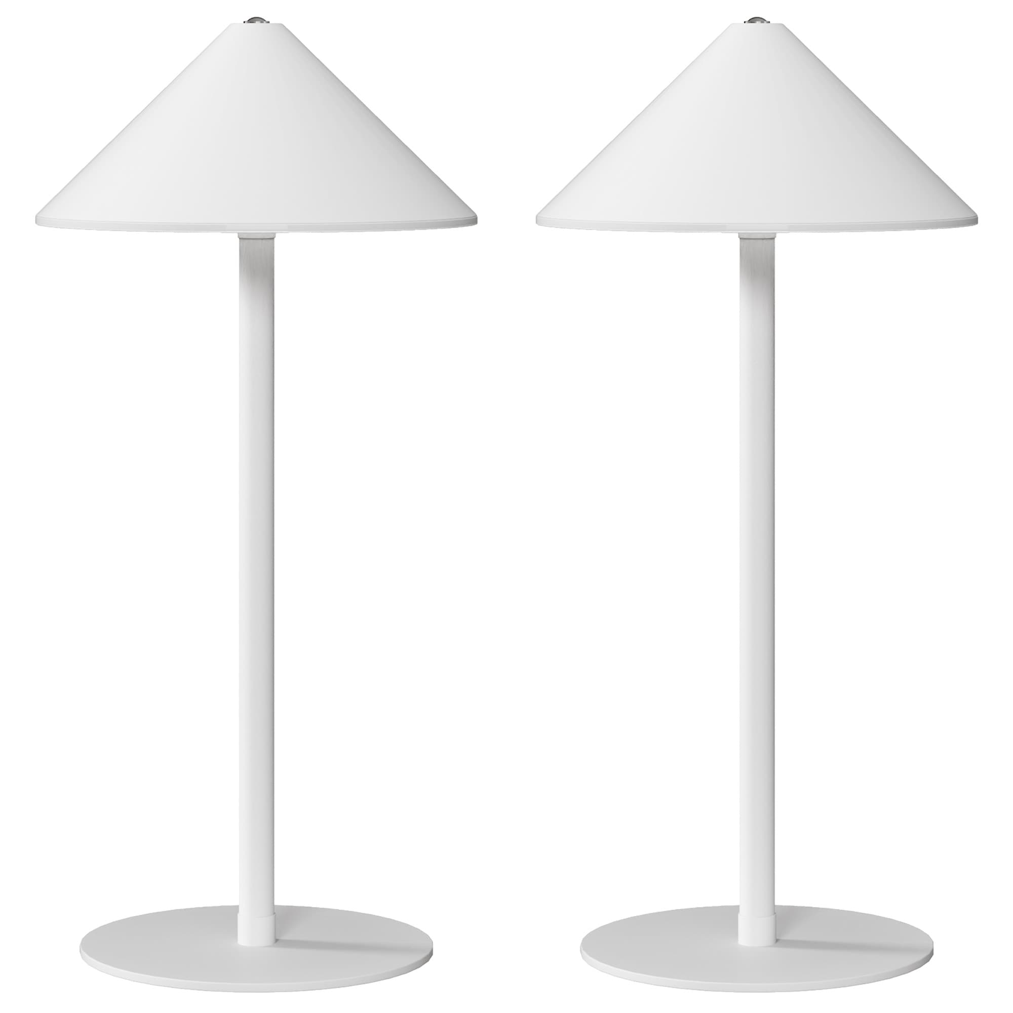HOMCOM Lâmpada de Mesa LED com Cabo USB, Interruptor Touch, Metal, Recarregável, Branco   Aosom Portugal