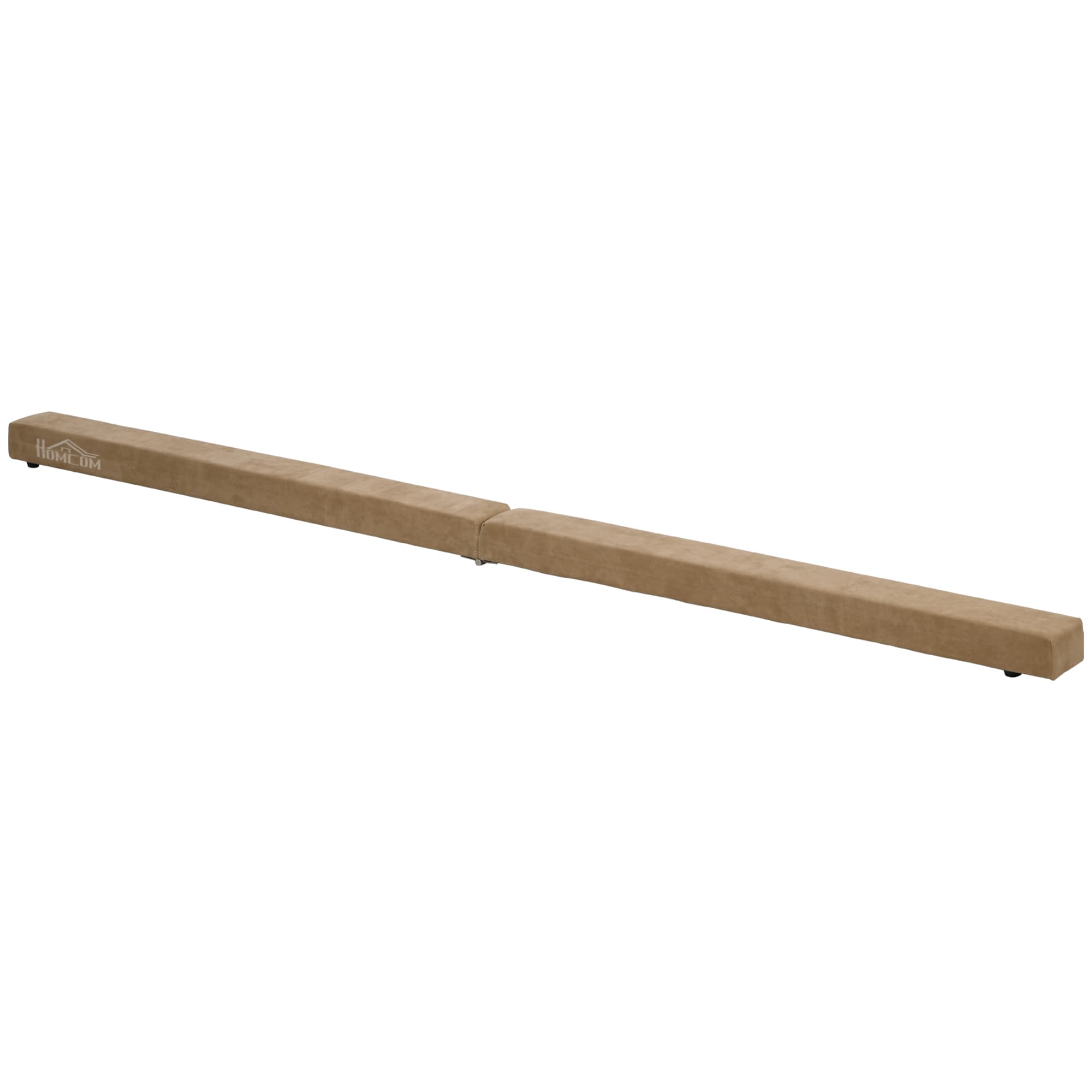 HOMCOM Trave de Equilíbrio Dobrável, antiderrapante, revestimento em camurça, madeira robusta, 210 x 10 x 6,5 cm, Castanho   Aosom Portugal