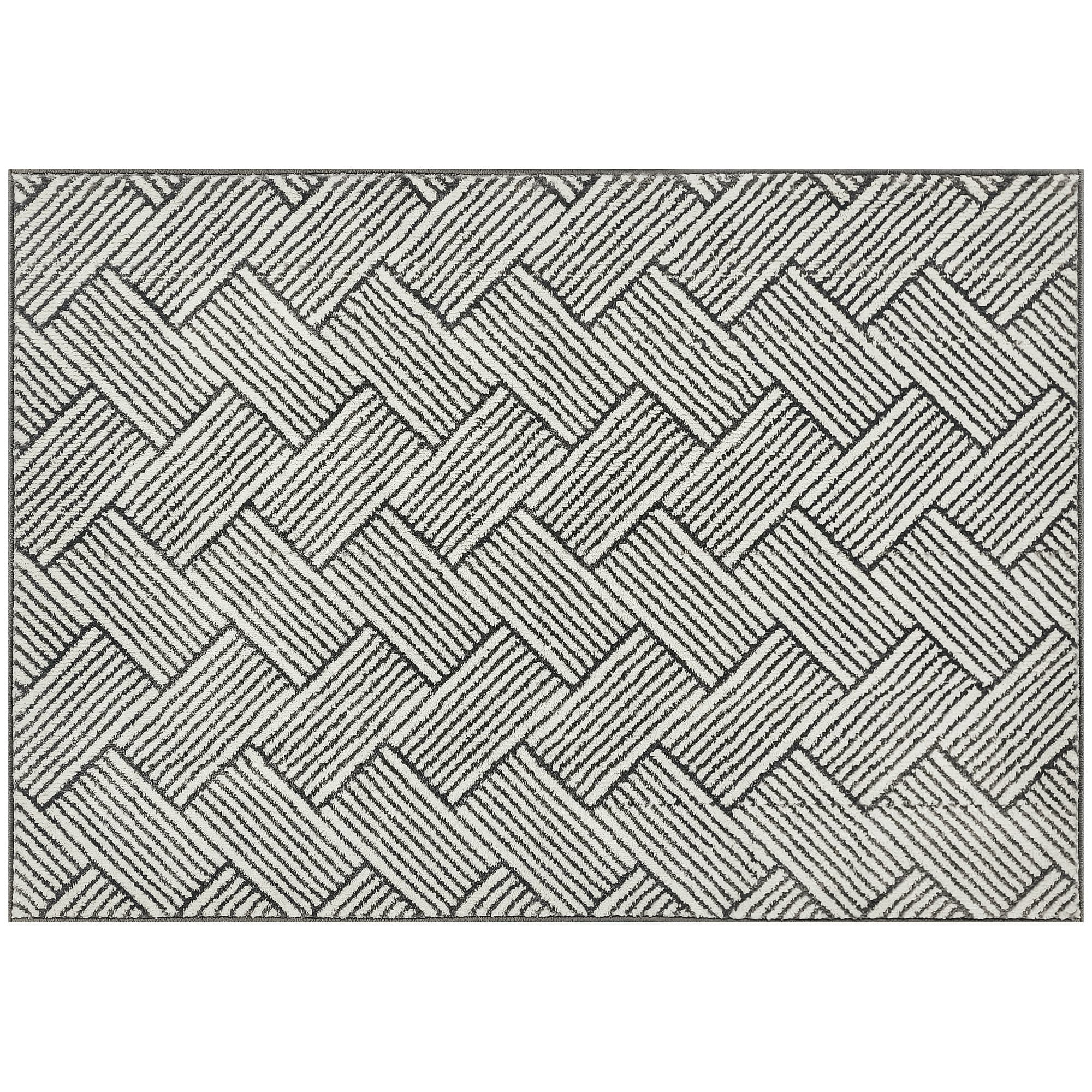 HOMCOM Tapete de sala 200 x 140 cm, pelos curtos, lavável à máquina, hipoalergénico para sala de estar, quarto, escritório, cinza   Aosom